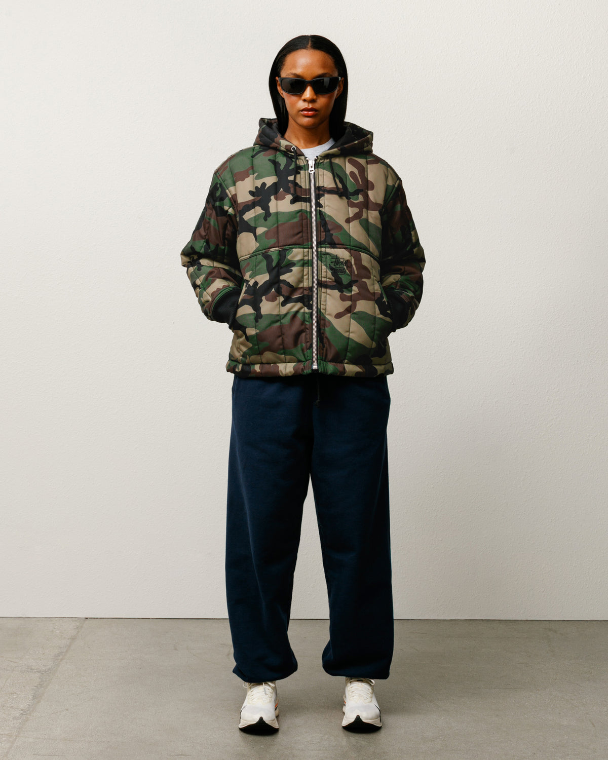 Quilted Nylon Work Jacket – Woodland Camo | Outerwear | Stüssy