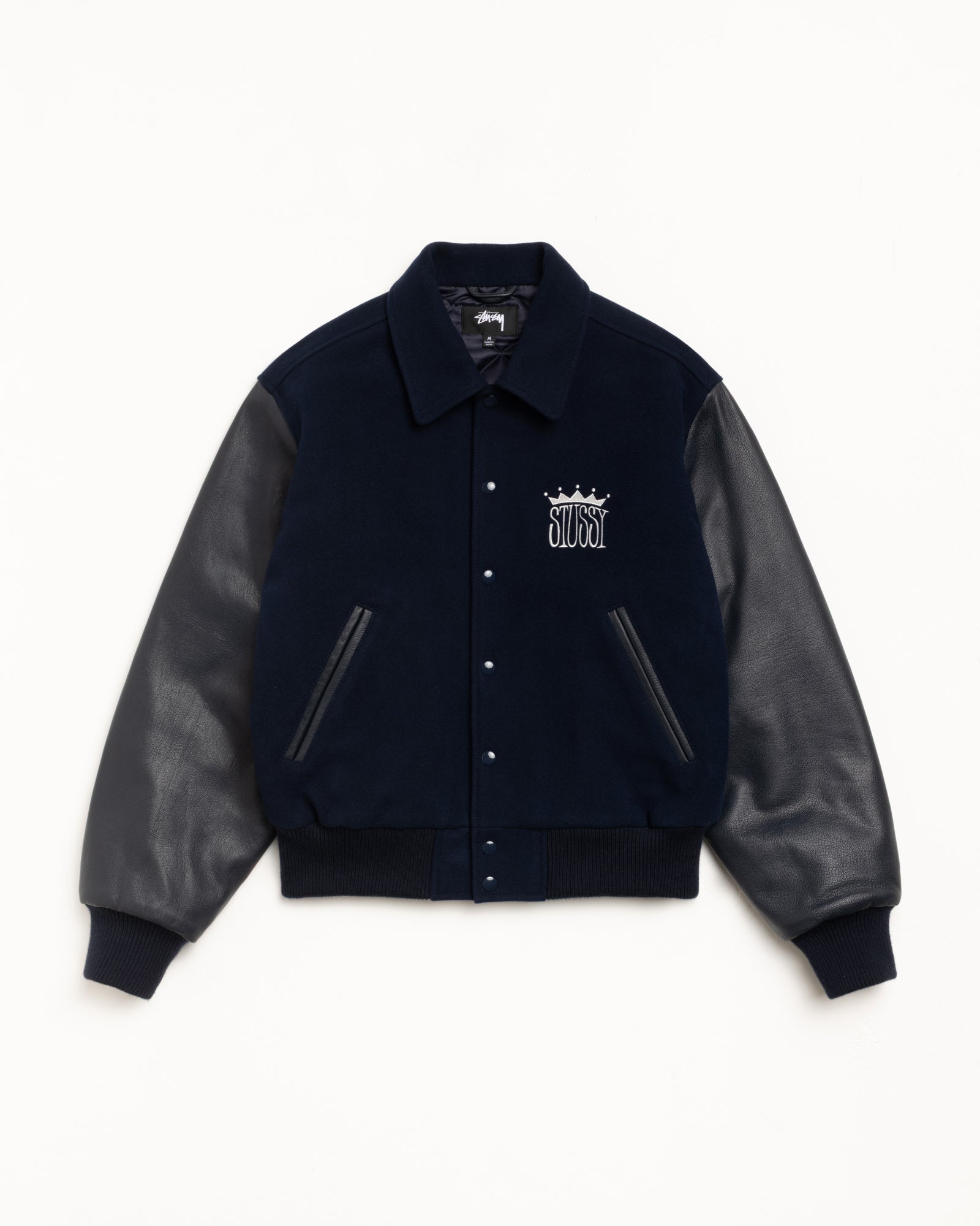 King Varsity Jacket – Navy | Outerwear | Stüssy