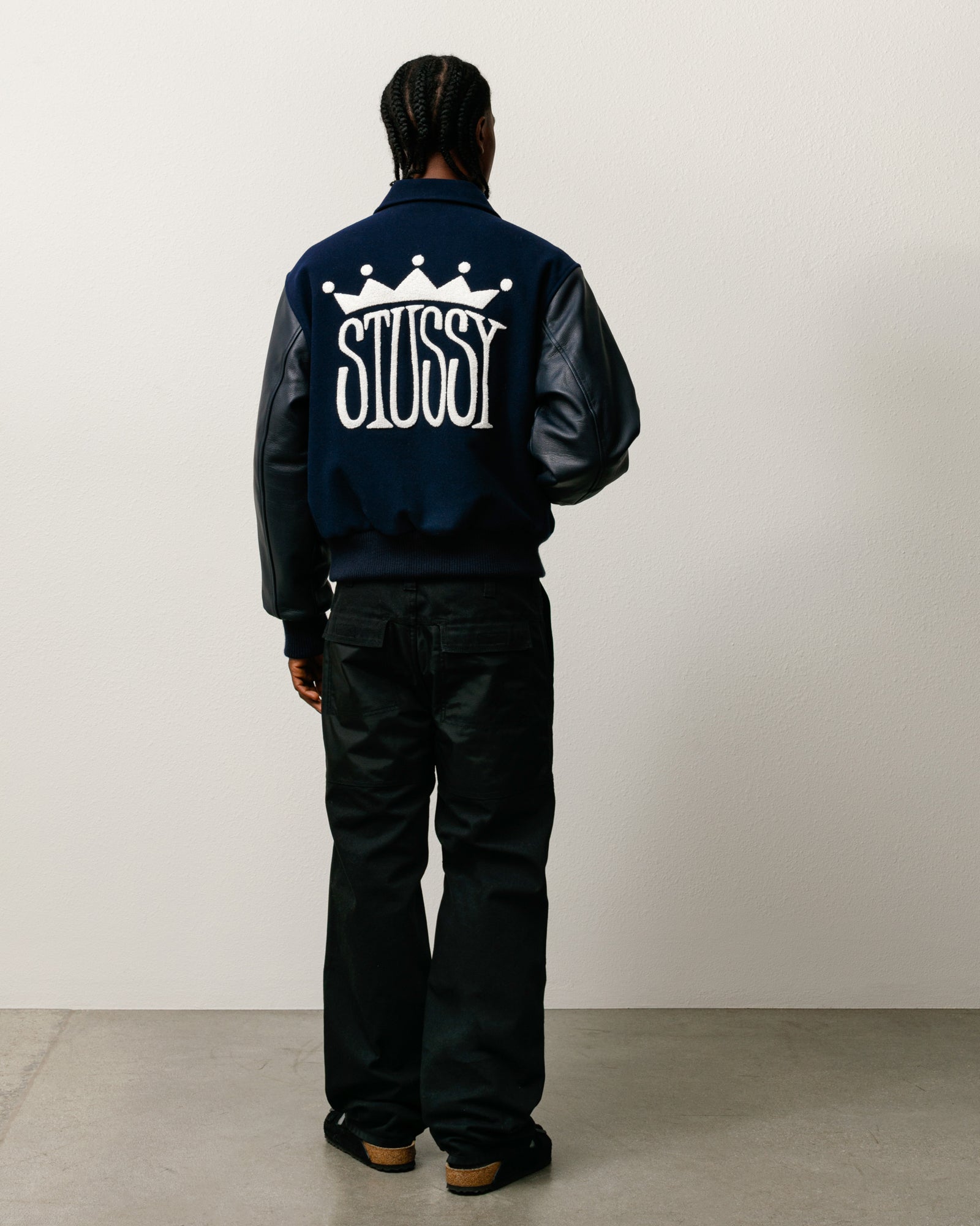 King Varsity Jacket – Navy | Outerwear | Stüssy