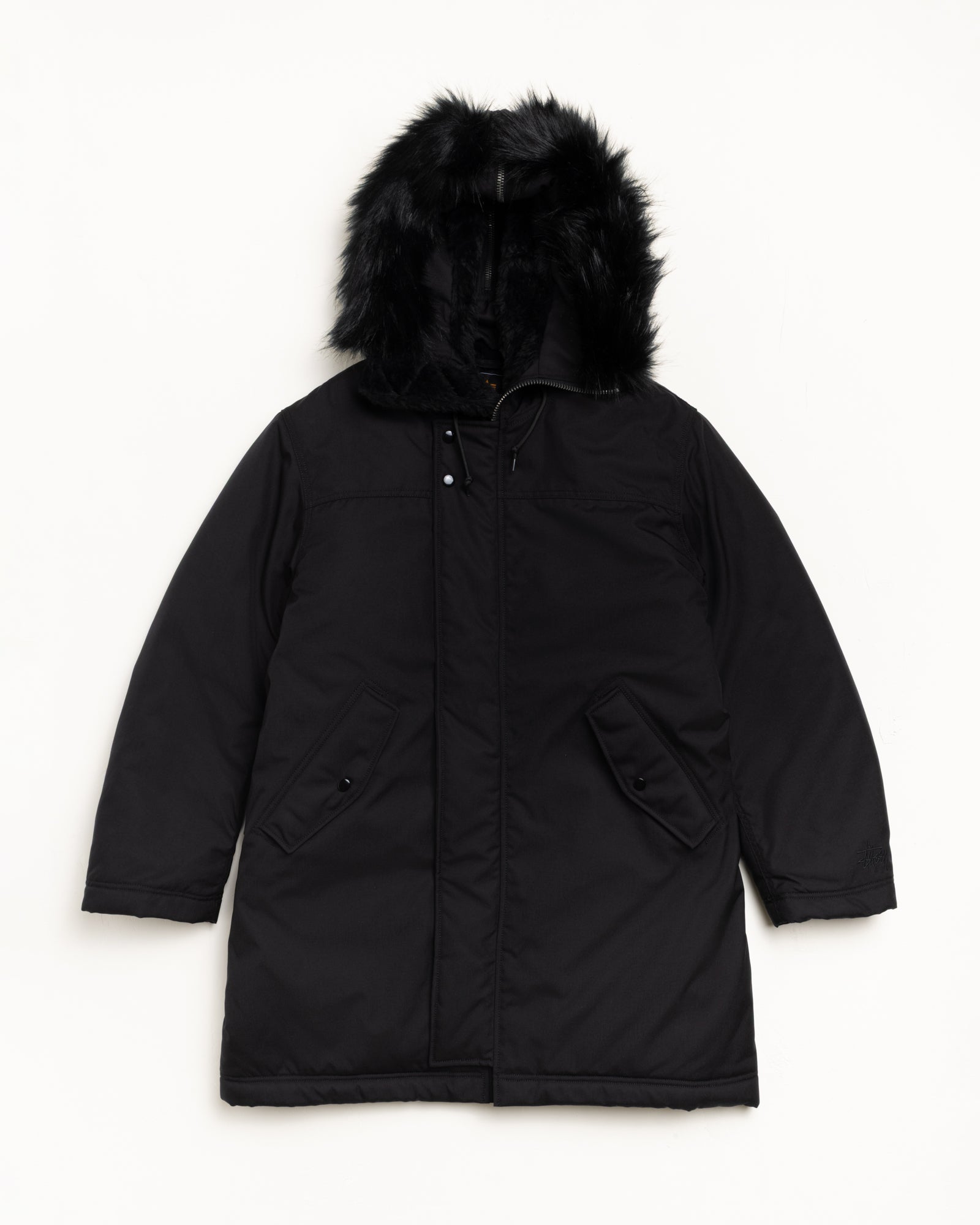 Stüssy Alpha Winter Parka – Black | Outerwear | Stüssy