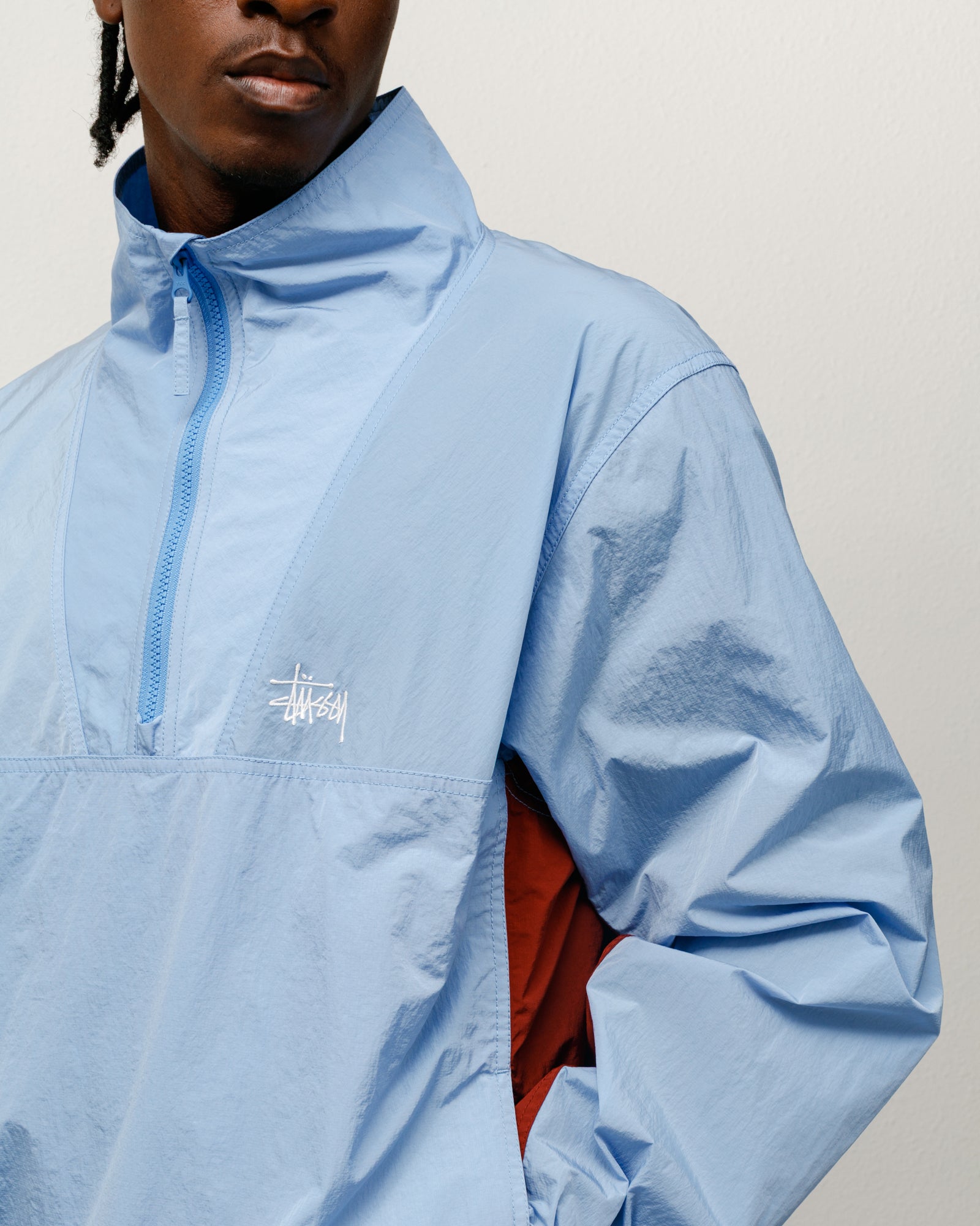 Warm Up Pullover – Blue | Outerwear | Stüssy