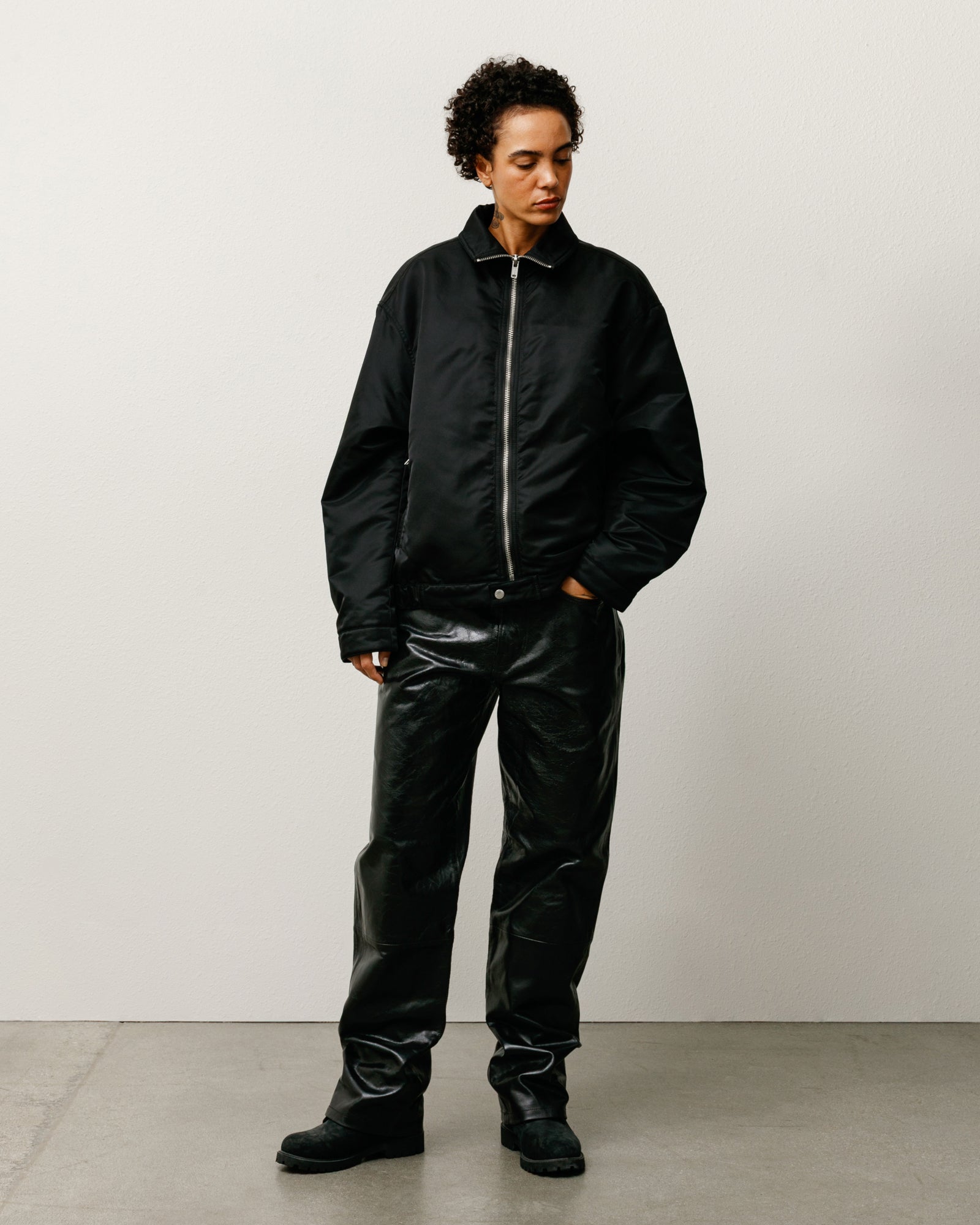 Pile Lined Zip Jacket – Black | Outerwear | Stüssy