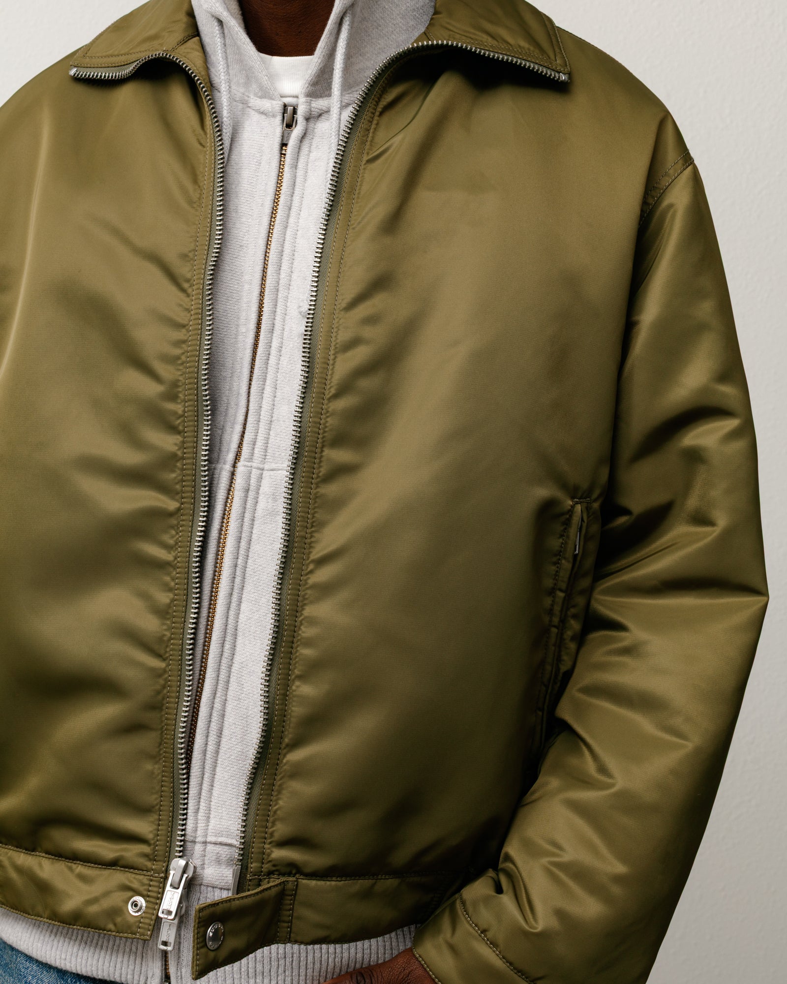 Pile Lined Zip Jacket – Olive | Outerwear | Stüssy