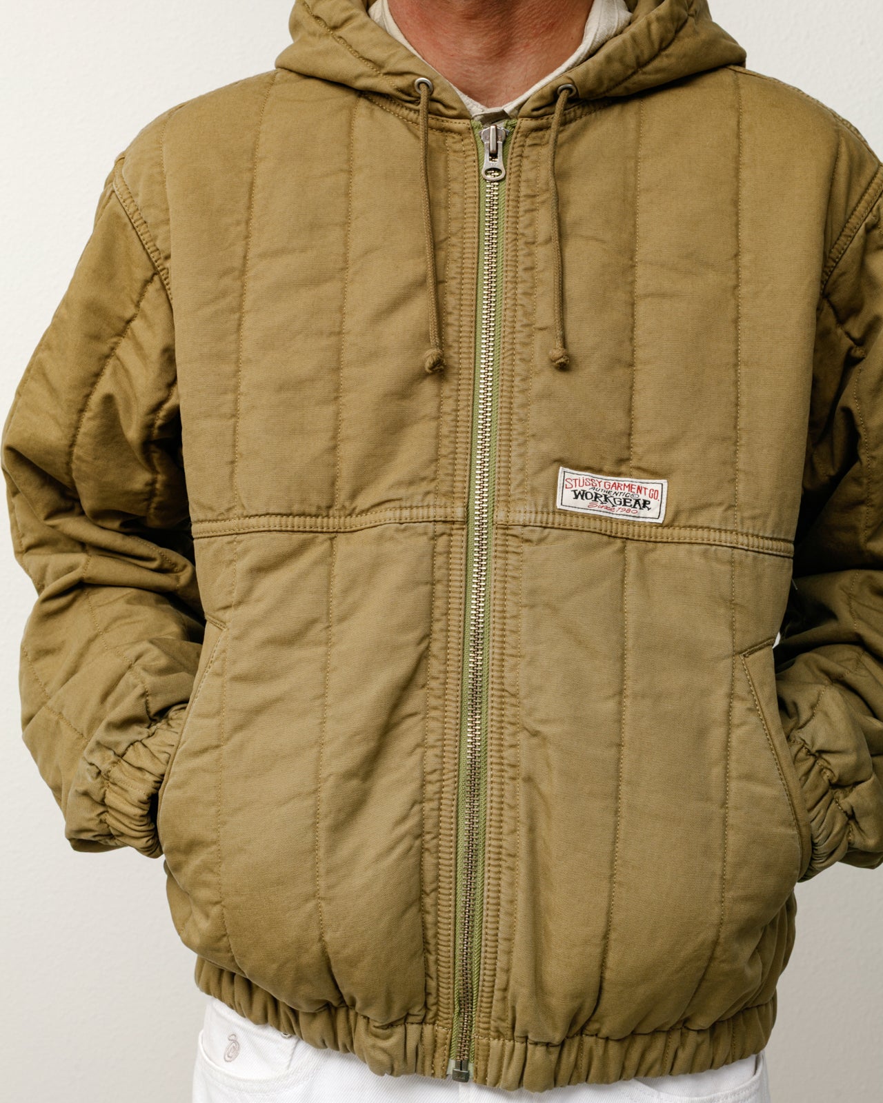 Quilted Canvas Work Jacket – Olive | Outerwear | Stüssy