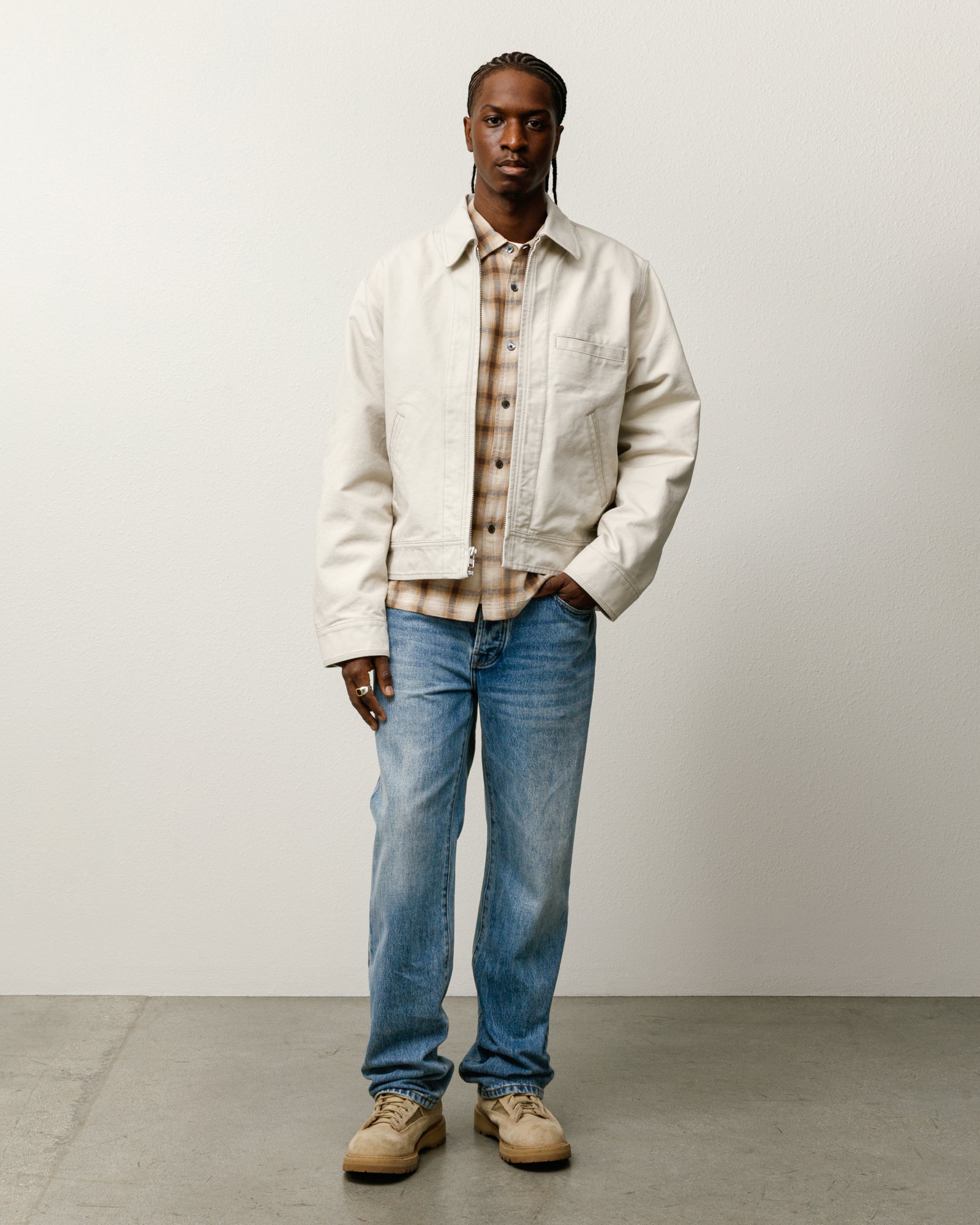 Work Jacket Collared – Stone | Outerwear | Stüssy