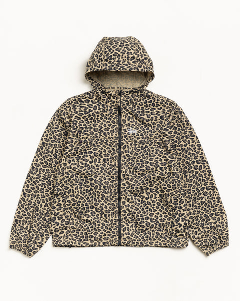 Lightweight Hooded Jacket Mens Long Sleeve In Cheetah