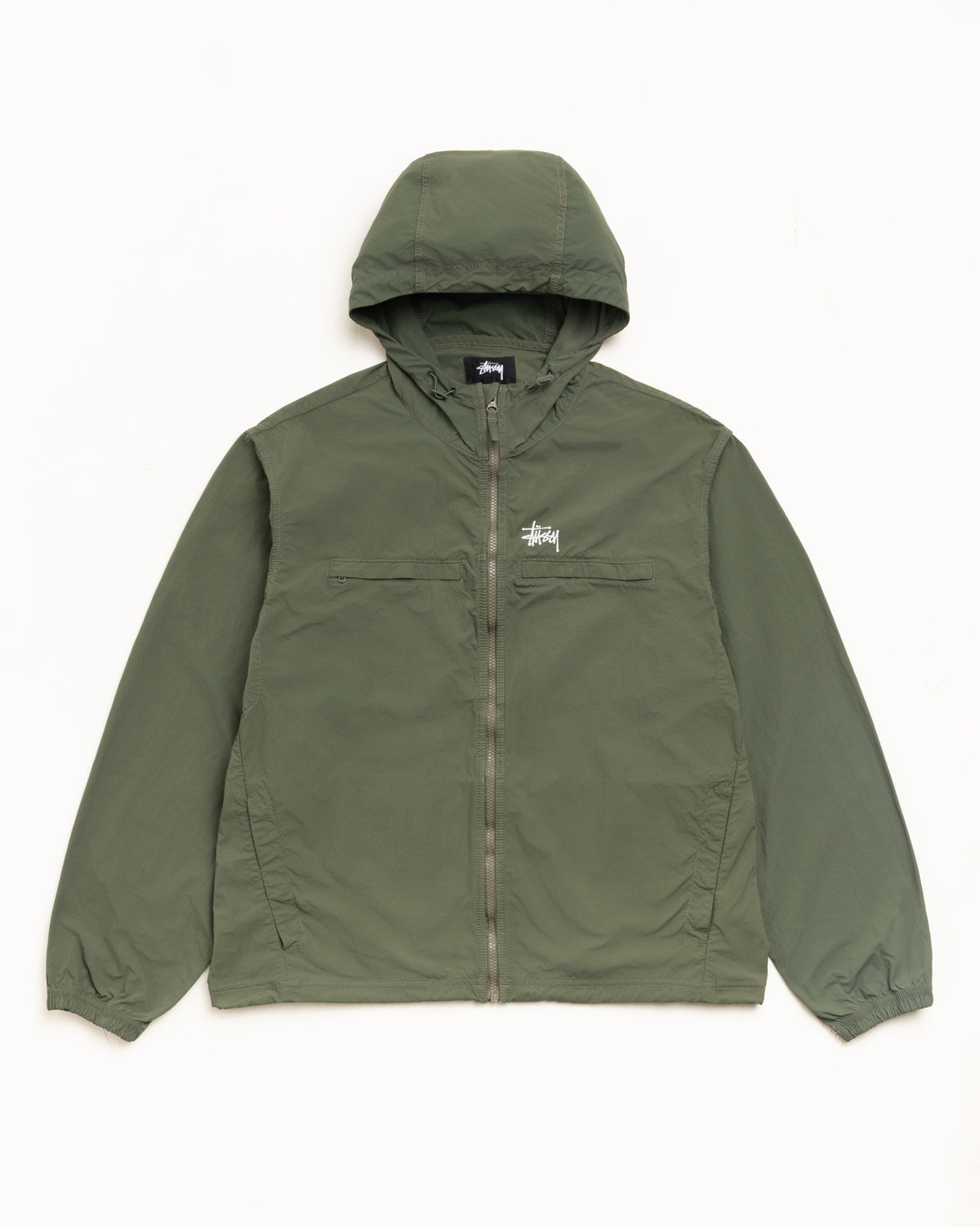 Stussy Spray Jacket Olive Midweight Hooded Puffer – Olive 