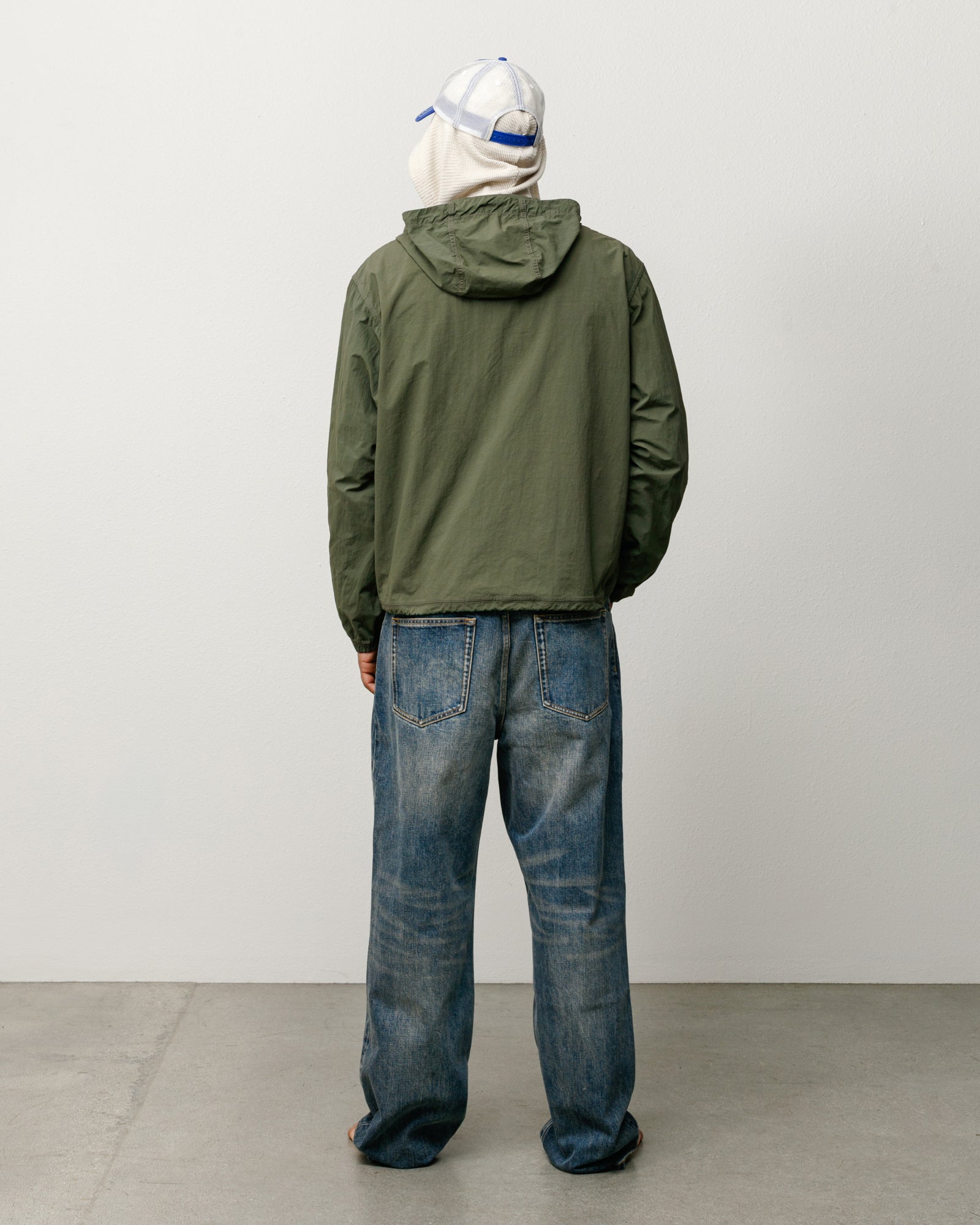 Lightweight Hooded Jacket Unisex Long Sleeve In Olive