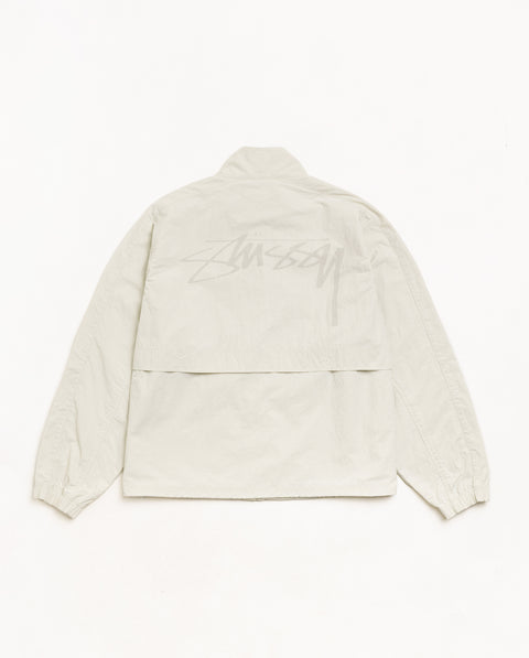 Lightweight Mock Jacket Unisex Long Sleeve In Bone