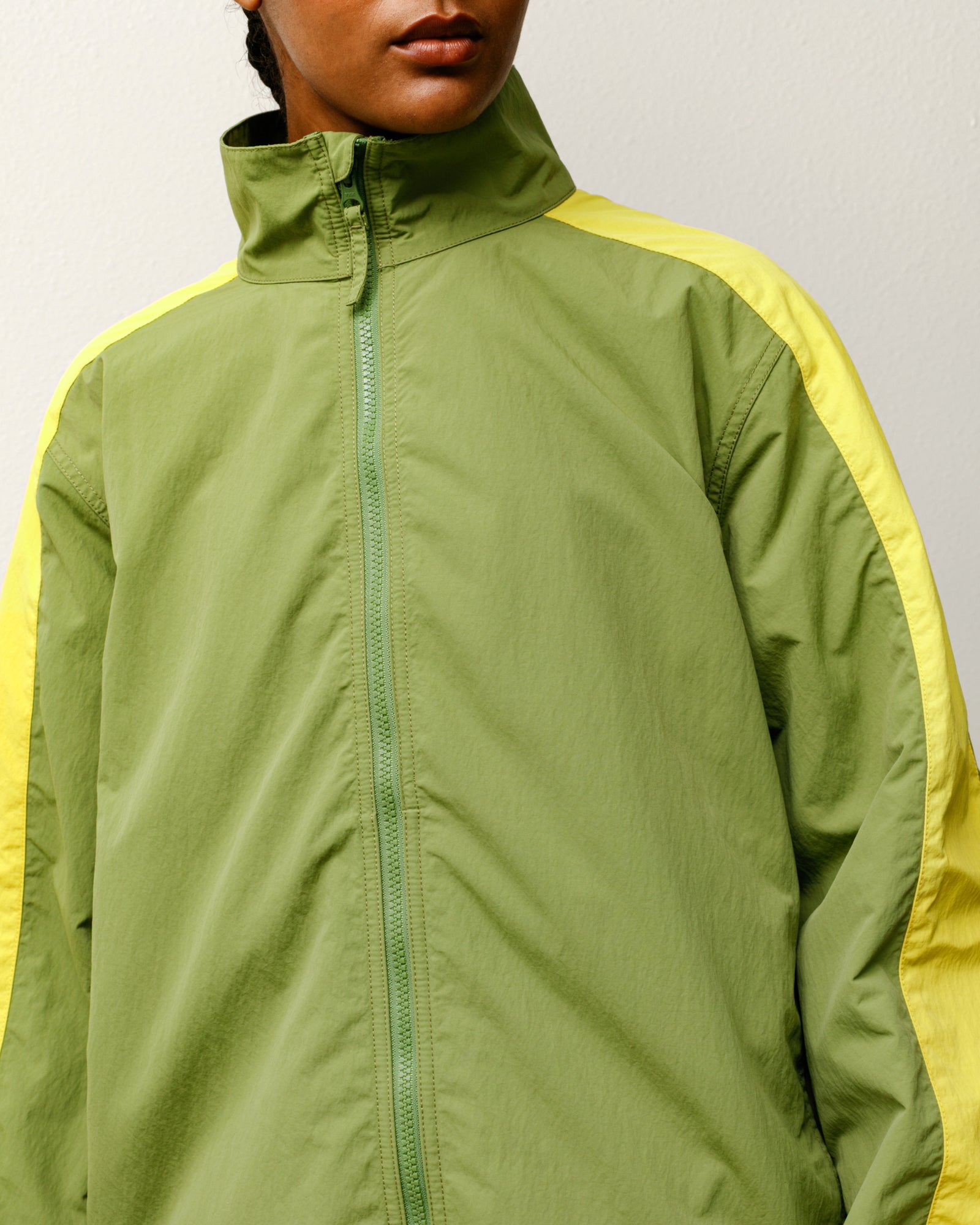 Lightweight Mock Jacket Mens Long Sleeve In Green