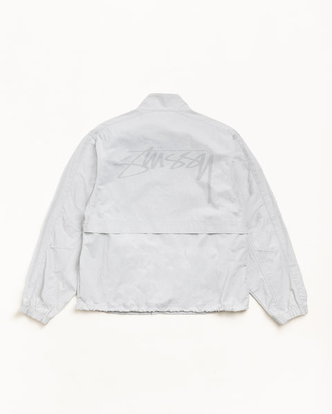 Lightweight Mock Jacket Mens Long Sleeve In Grey