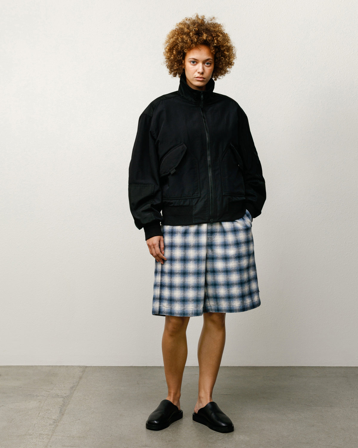 Mock Neck Flight Bomber – Black | Outerwear | Stüssy