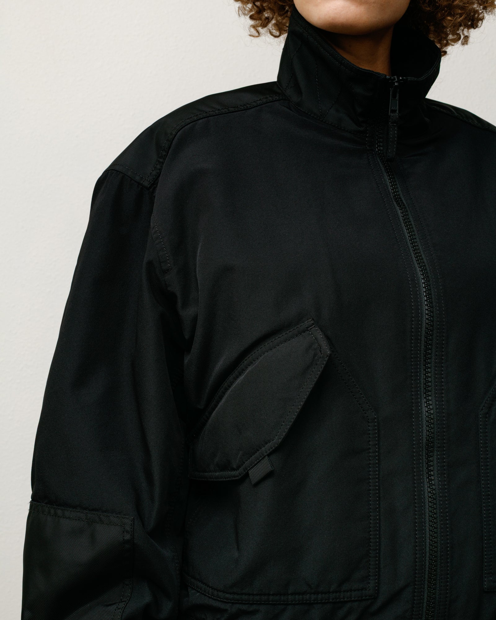 Mock Neck Flight Bomber – Black | Outerwear | Stüssy