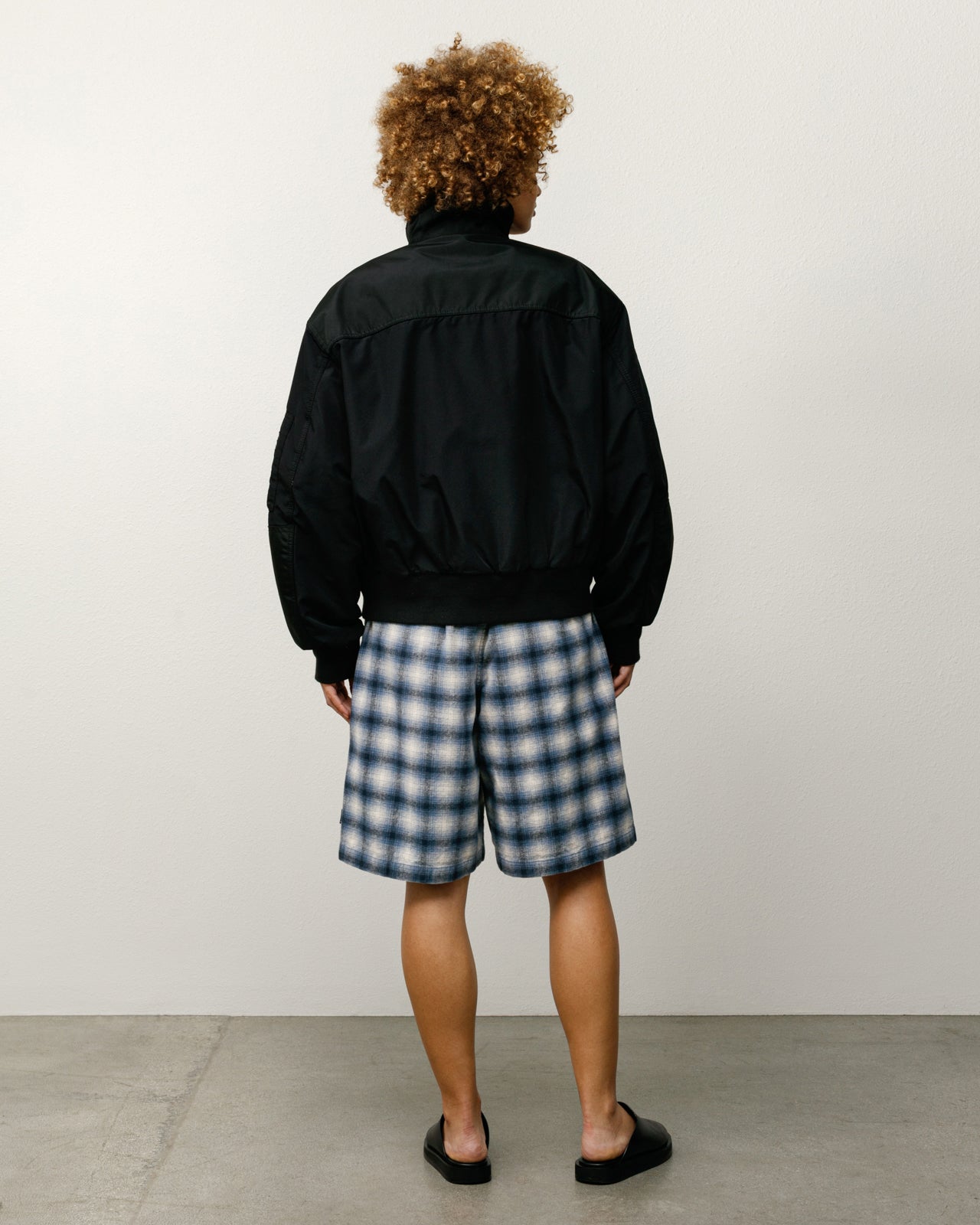 Mock Neck Flight Bomber – Black | Outerwear | Stüssy