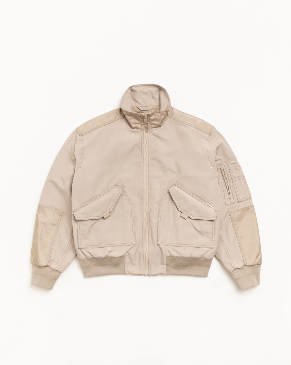 Mock Neck Flight Bomber – Khaki | Outerwear | Stüssy