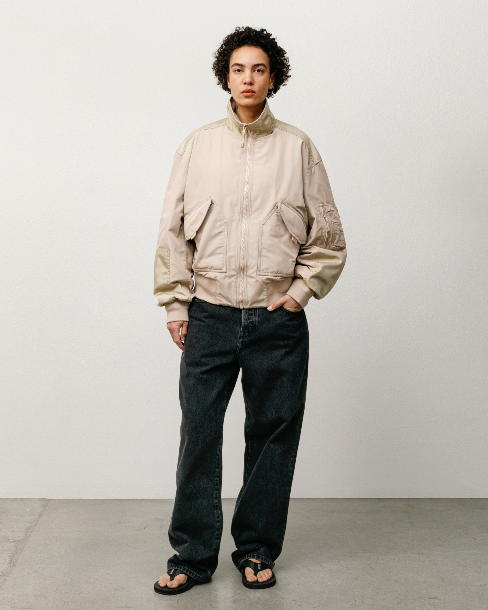 ジャケット・アウター STUSSY FLIGHT BOMBER Mock Neck Flight Bomber – Black | Outerwear | Stüssy