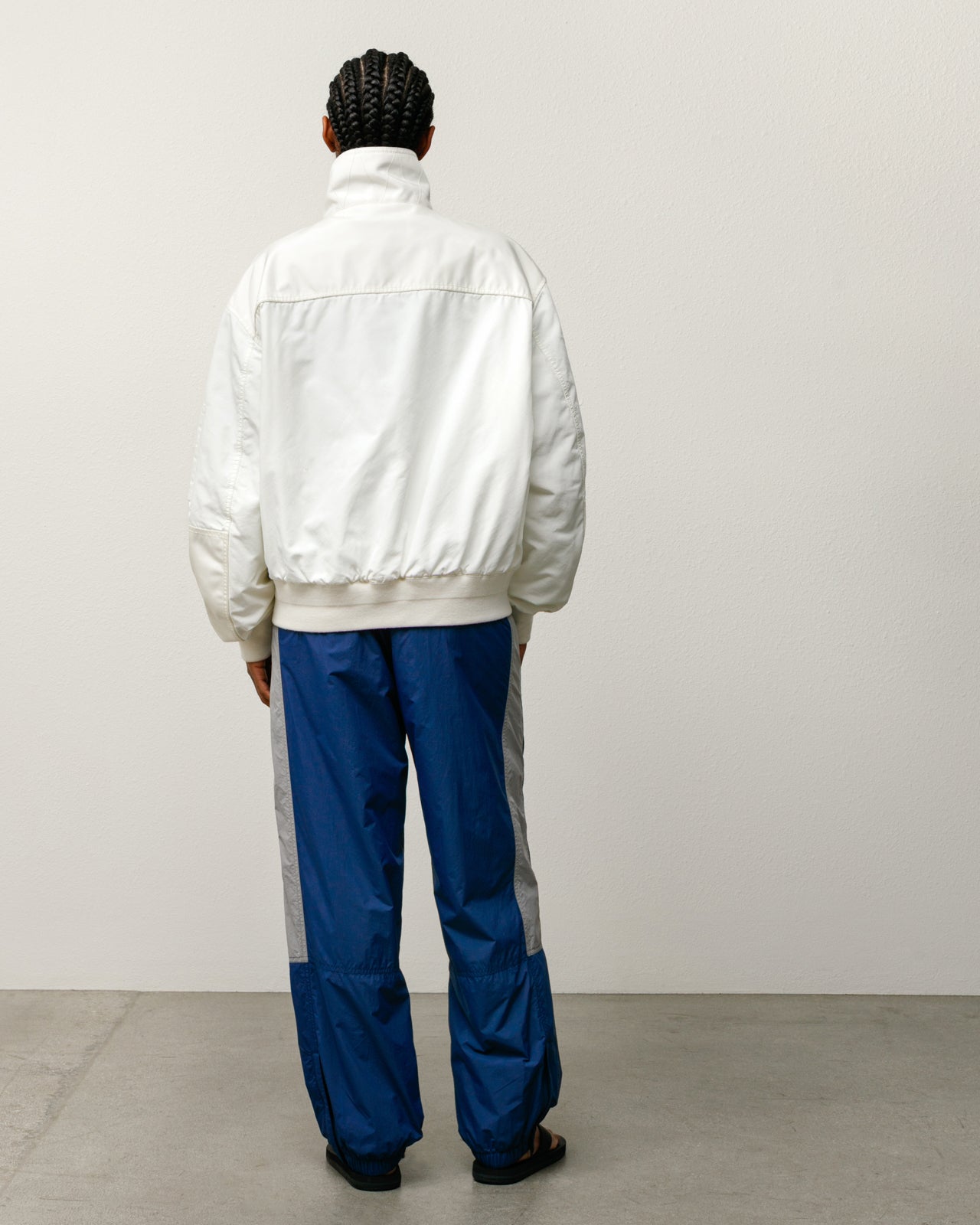Mock Neck Flight Bomber – White | Outerwear | Stüssy