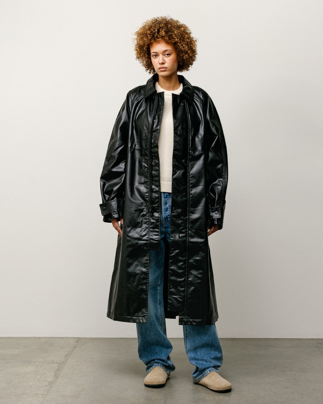 Coated Field Coat – Black | Outerwear | Stüssy