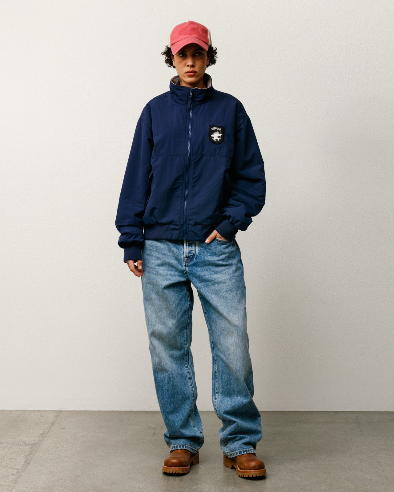 POLAR FLEECE LINED JACKET ネイビー Polar Fleece Lined Jacket – Navy | Outerwear | Stüssy