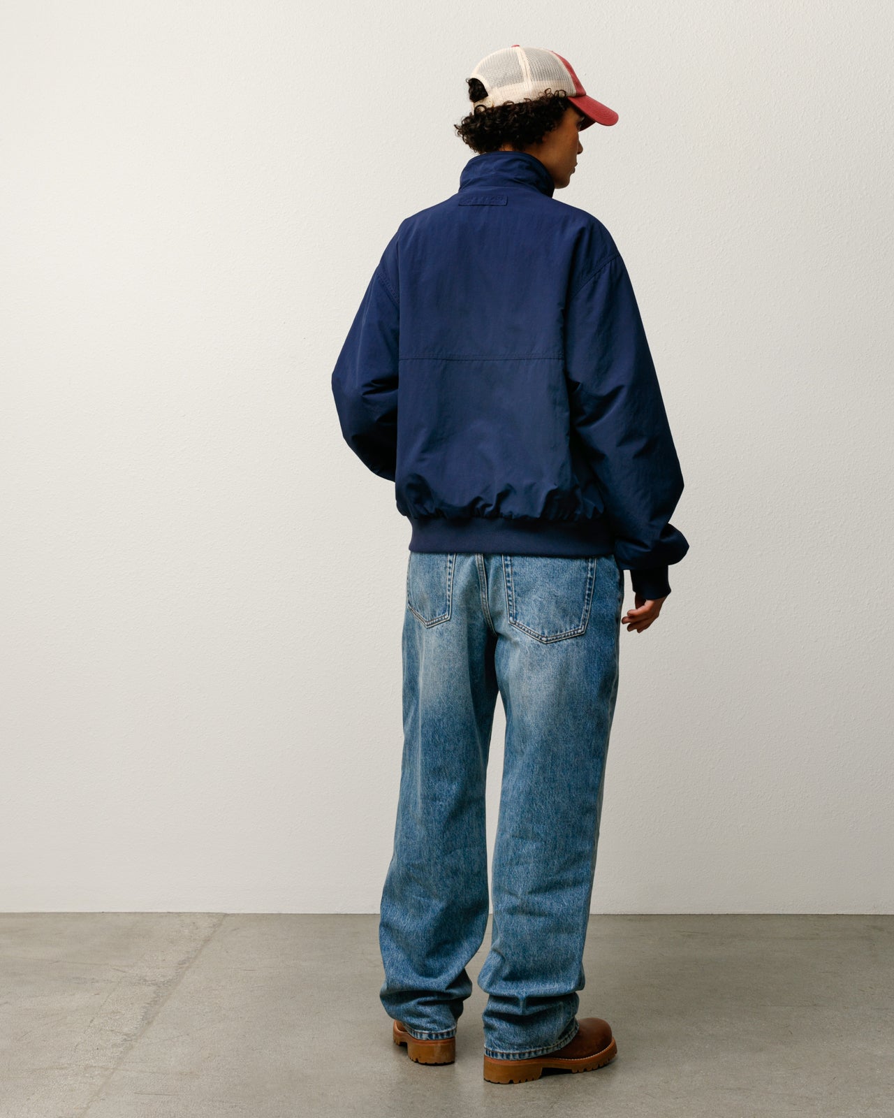 Polar Fleece Lined Jacket Mens Long Sleeve In Navy