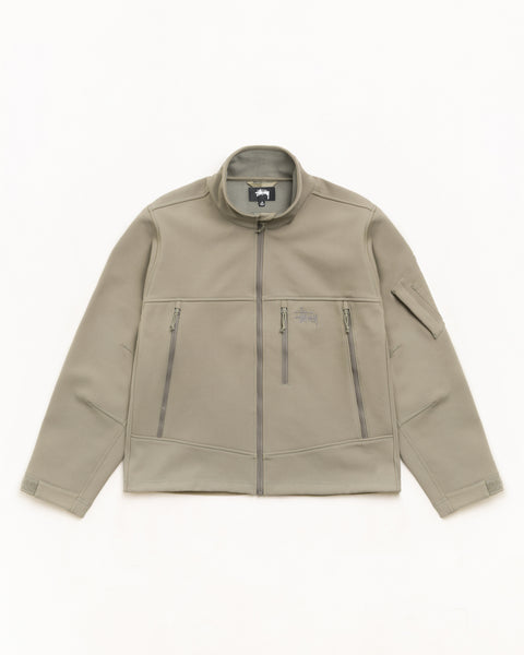 Soft Shell Jacket Unisex Long Sleeve In Moss Grey