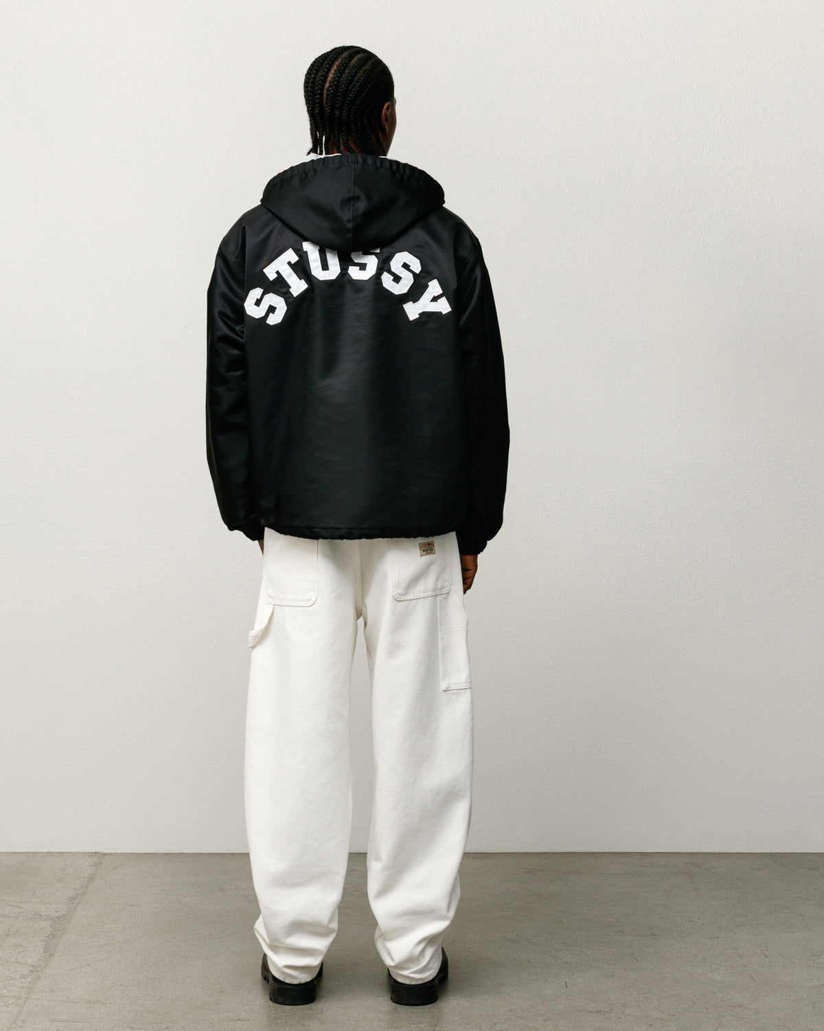 Hooded Coaches Jacket – Black | Outerwear | Stüssy