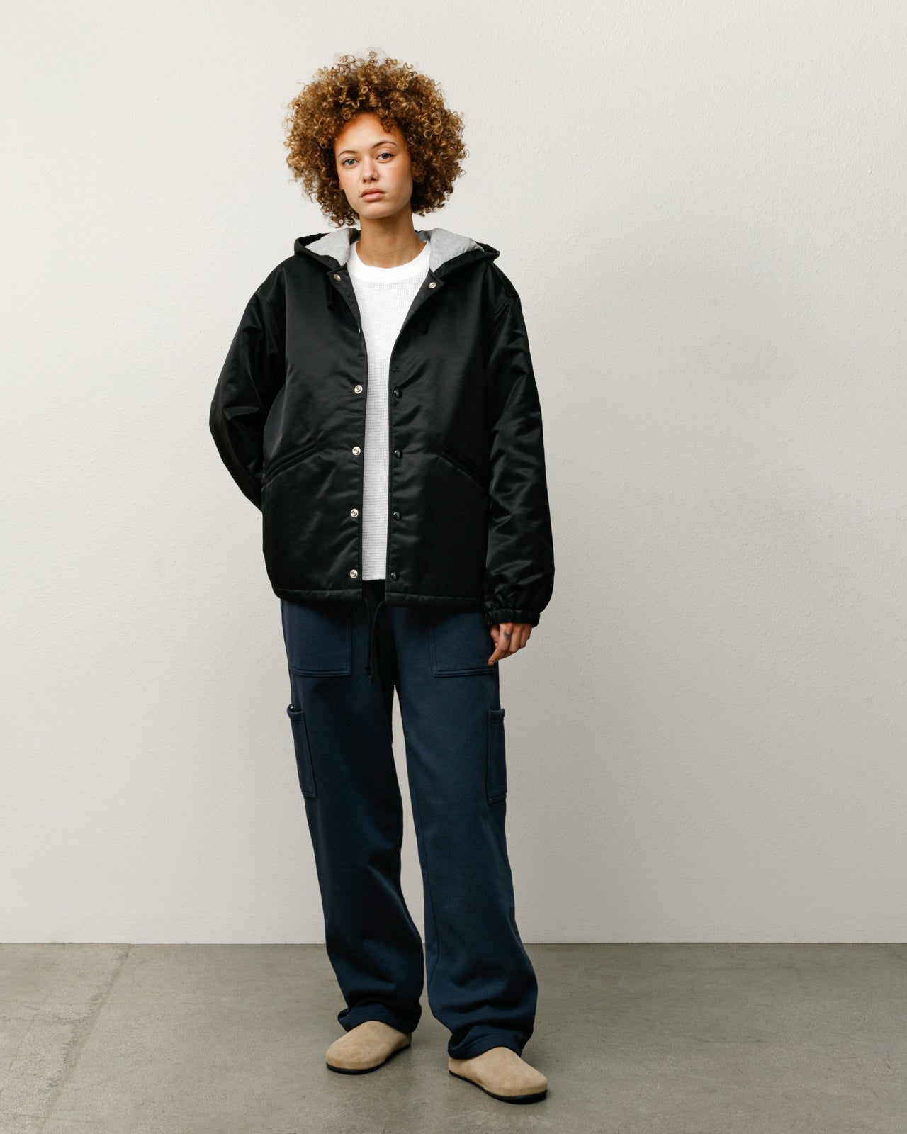 Hooded Coaches Jacket – Black | Outerwear | Stüssy