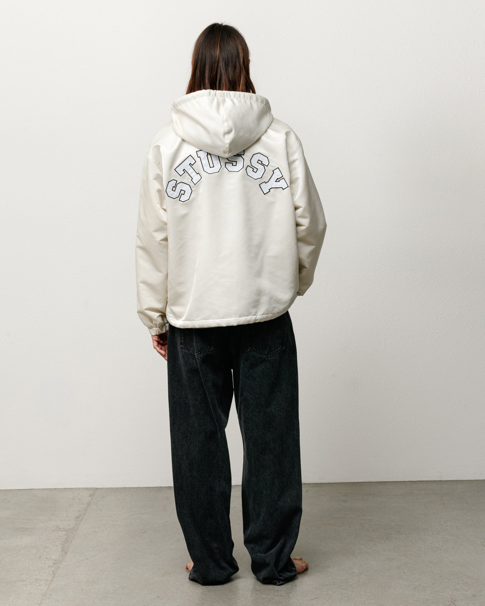 Hooded Coaches Jacket – Bone | Outerwear | Stüssy