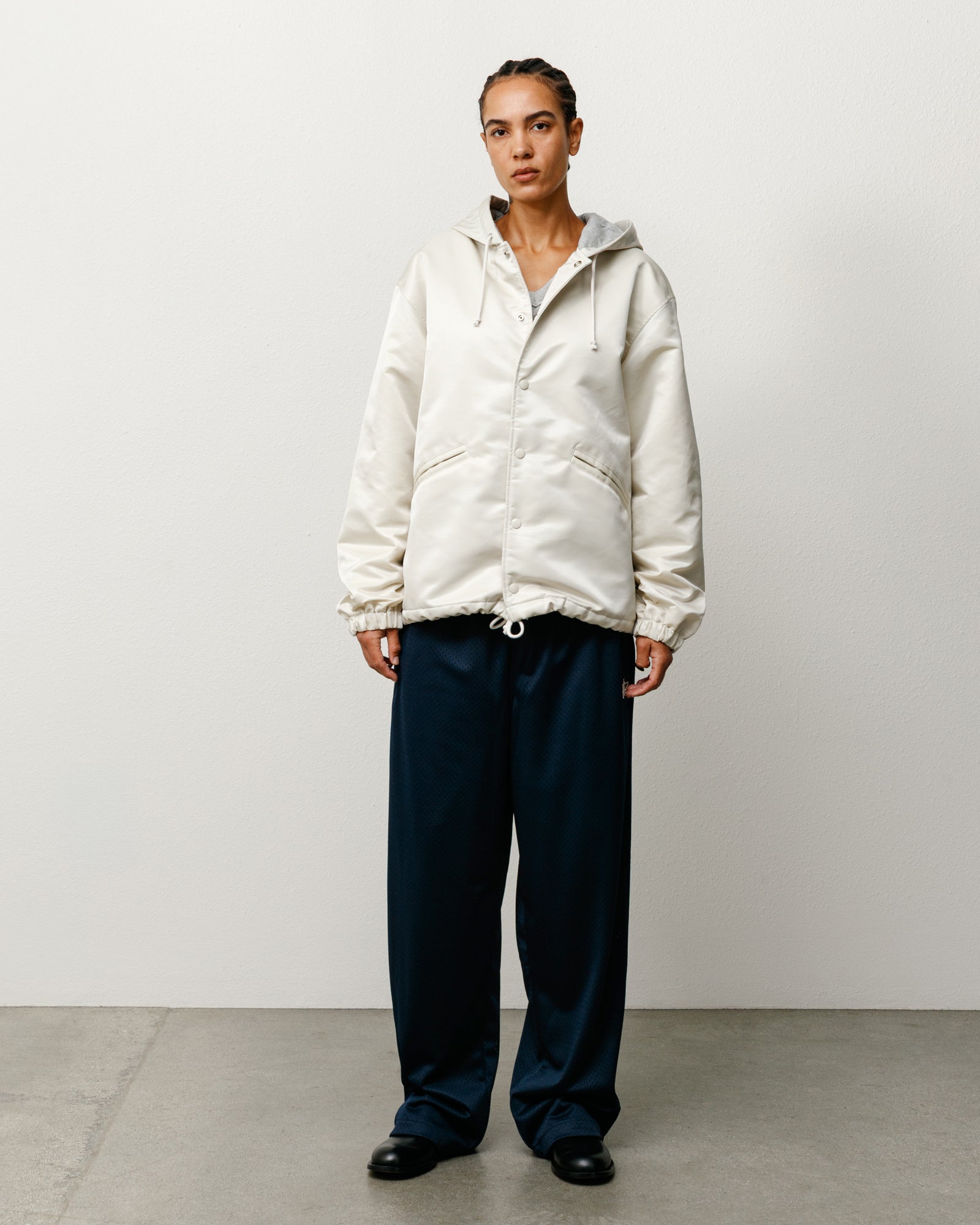 Hooded Coaches Jacket – Bone | Outerwear | Stüssy
