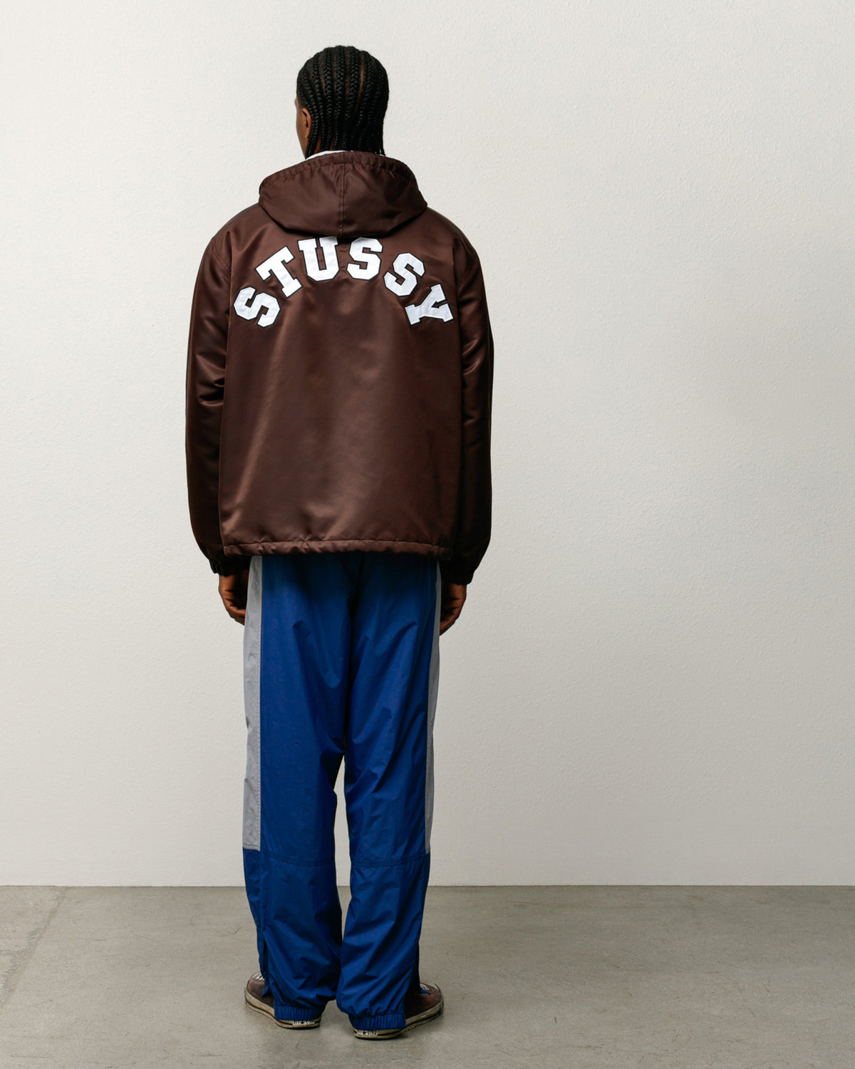 Hooded Coaches Jacket – Brown | Outerwear | Stüssy