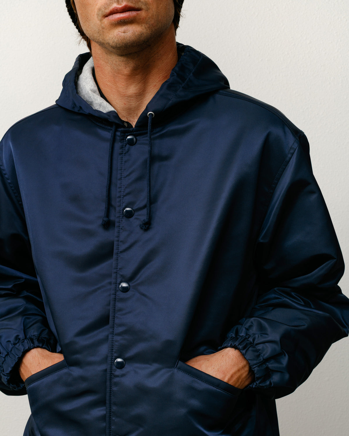 Hooded Coaches Jacket – Navy | Outerwear | Stüssy