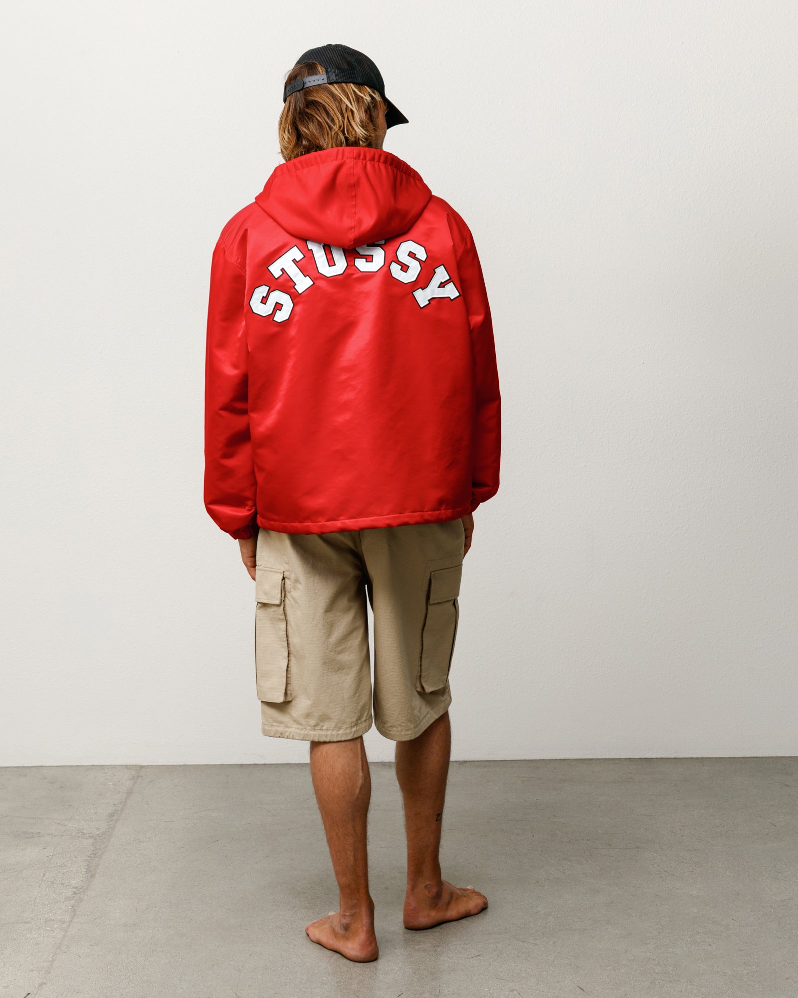 Hooded Coaches Jacket – Red | Outerwear | Stüssy