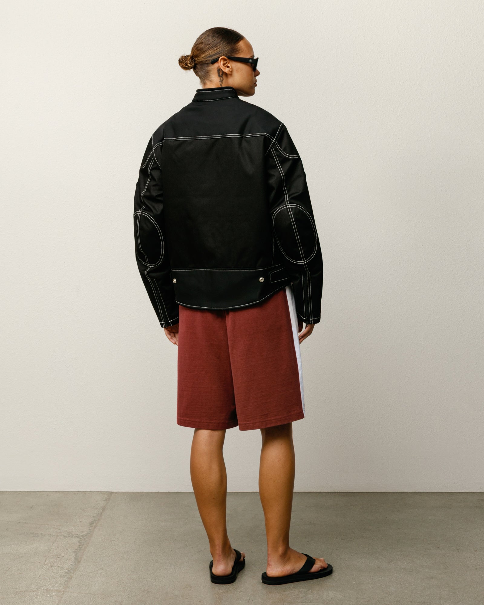 Moto Jacket Mens Long Sleeve In Black