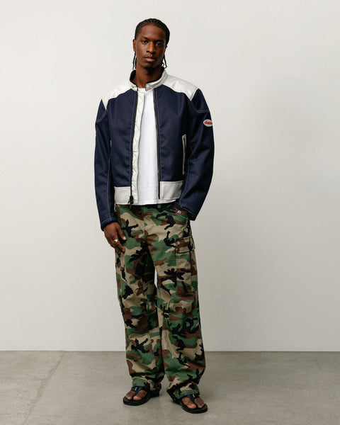 Moto Jacket Mens Long Sleeve In Navy