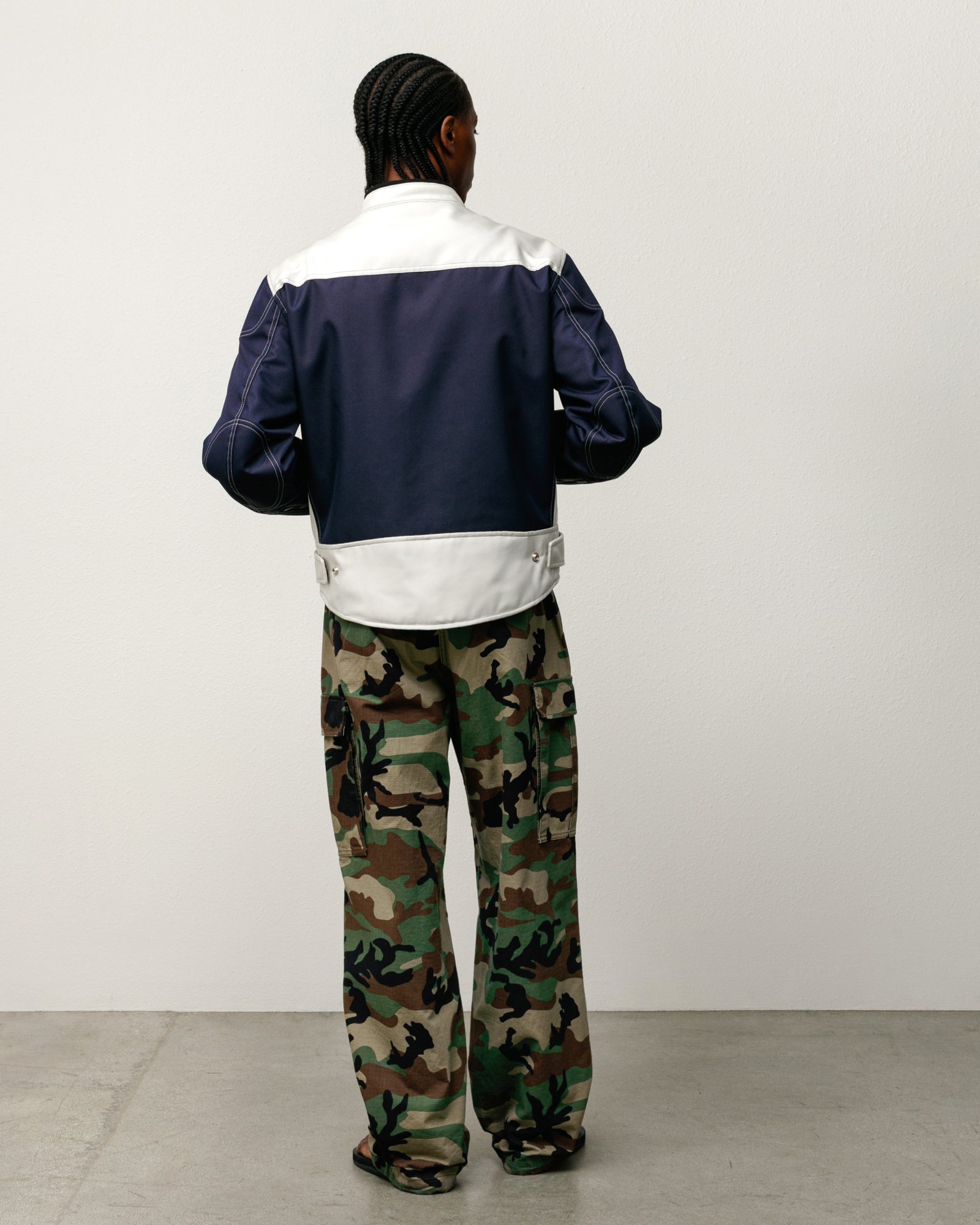 Moto Jacket Mens Long Sleeve In Navy