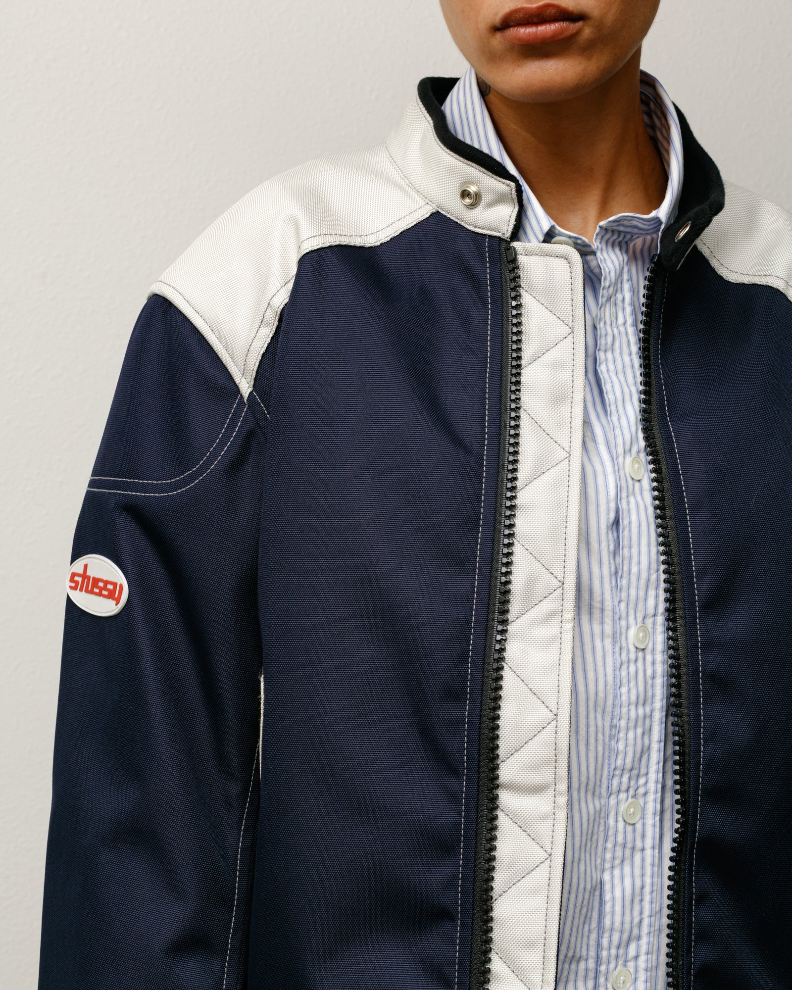 最終値下げ‼️STUSSY 23SS TWILL MOTO ZIP JACKET Moto Jacket – Navy | Outerwear | Stüssy