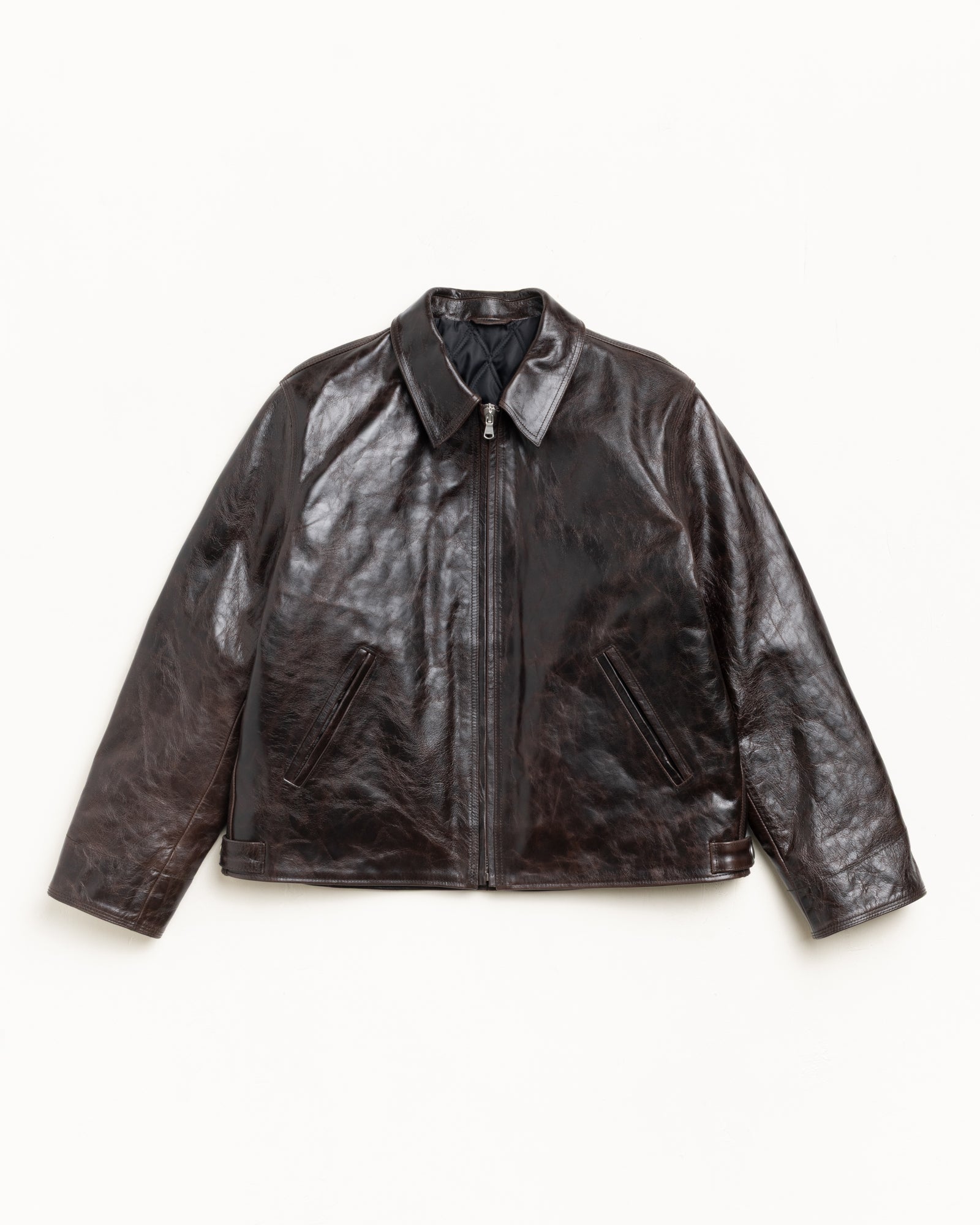 Garage Jacket Leather – Dark Brown | Outerwear | Stüssy