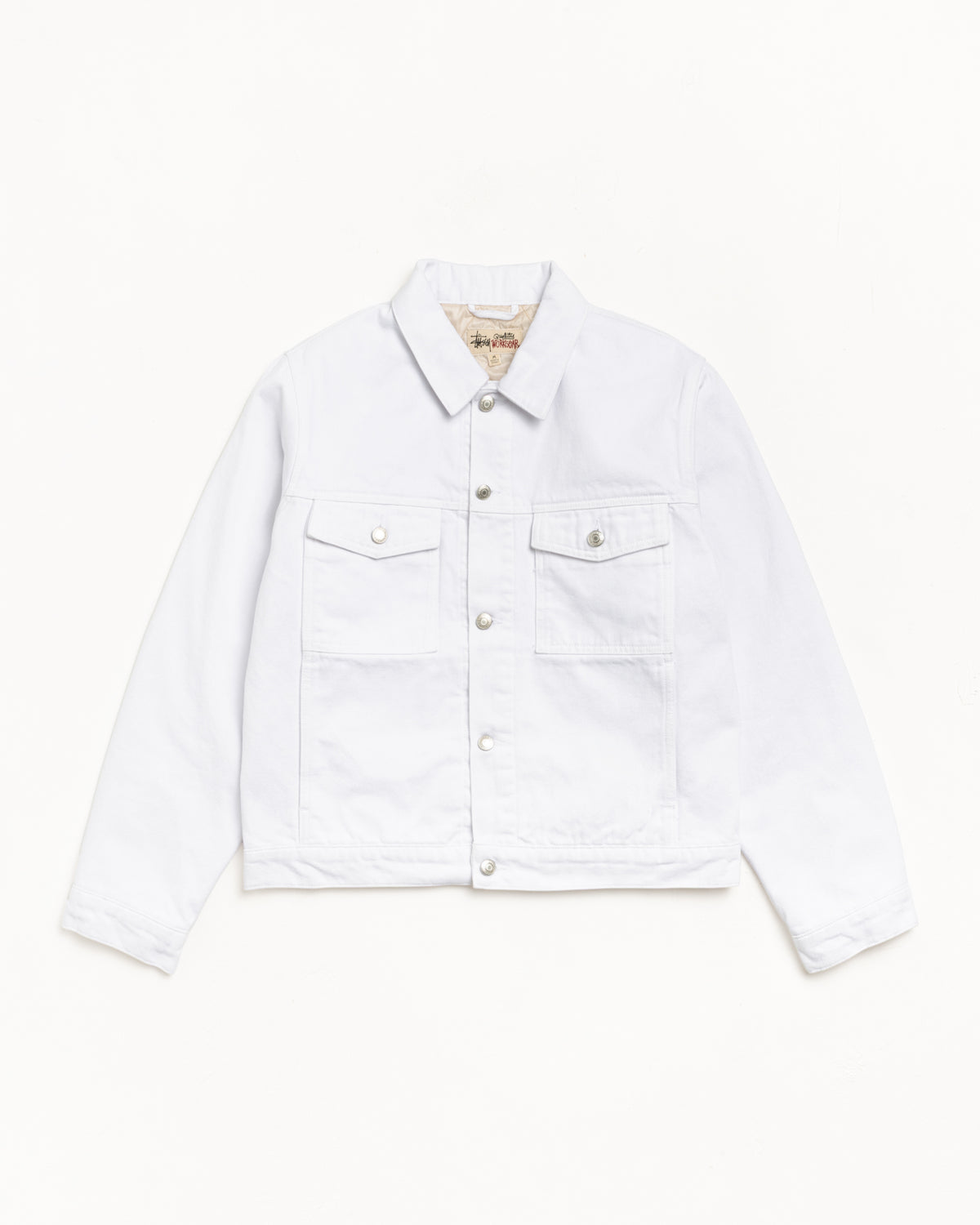 Lined Denim Trucker – White | Outerwear | Stüssy