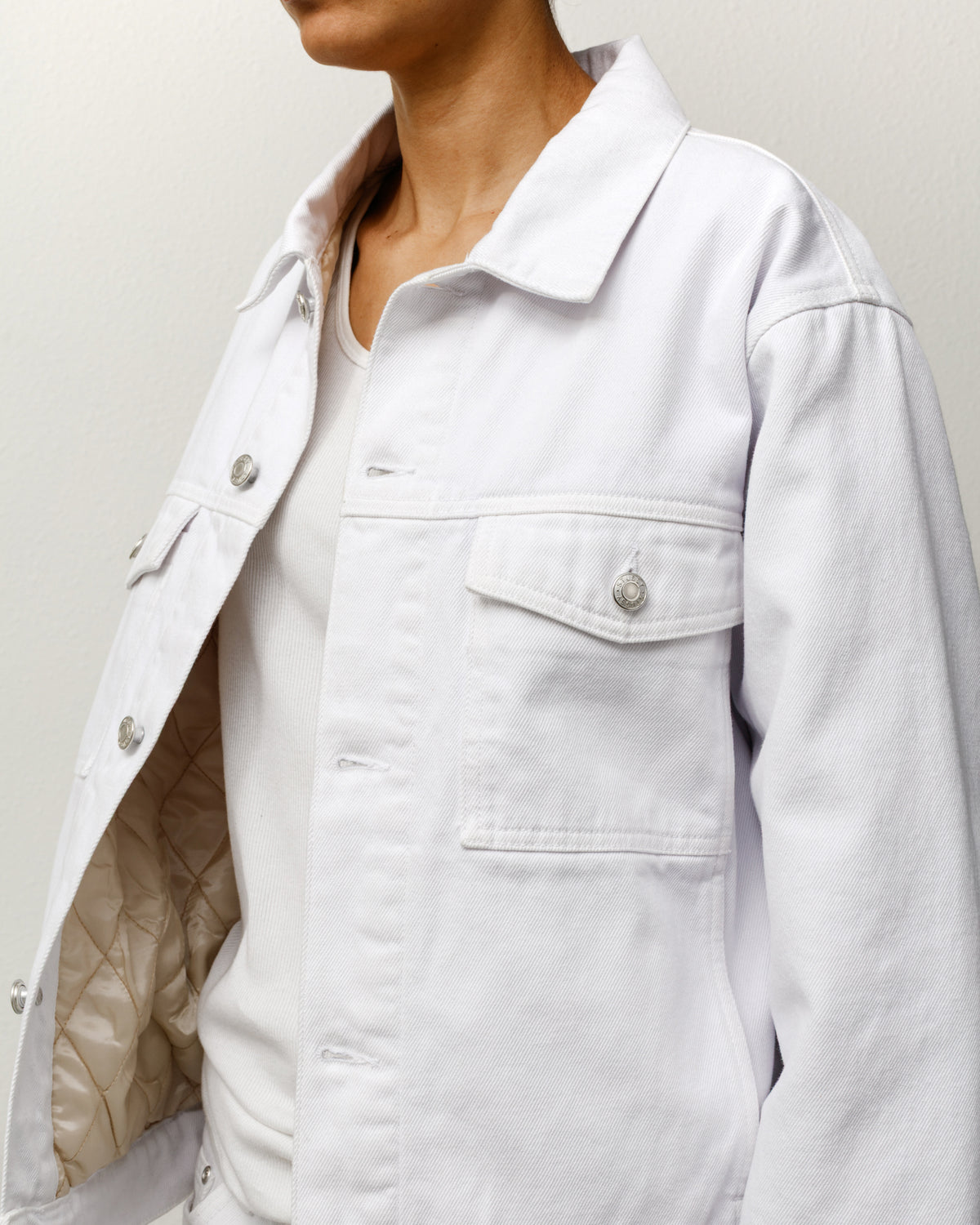 Lined Denim Trucker – White | Outerwear | Stüssy