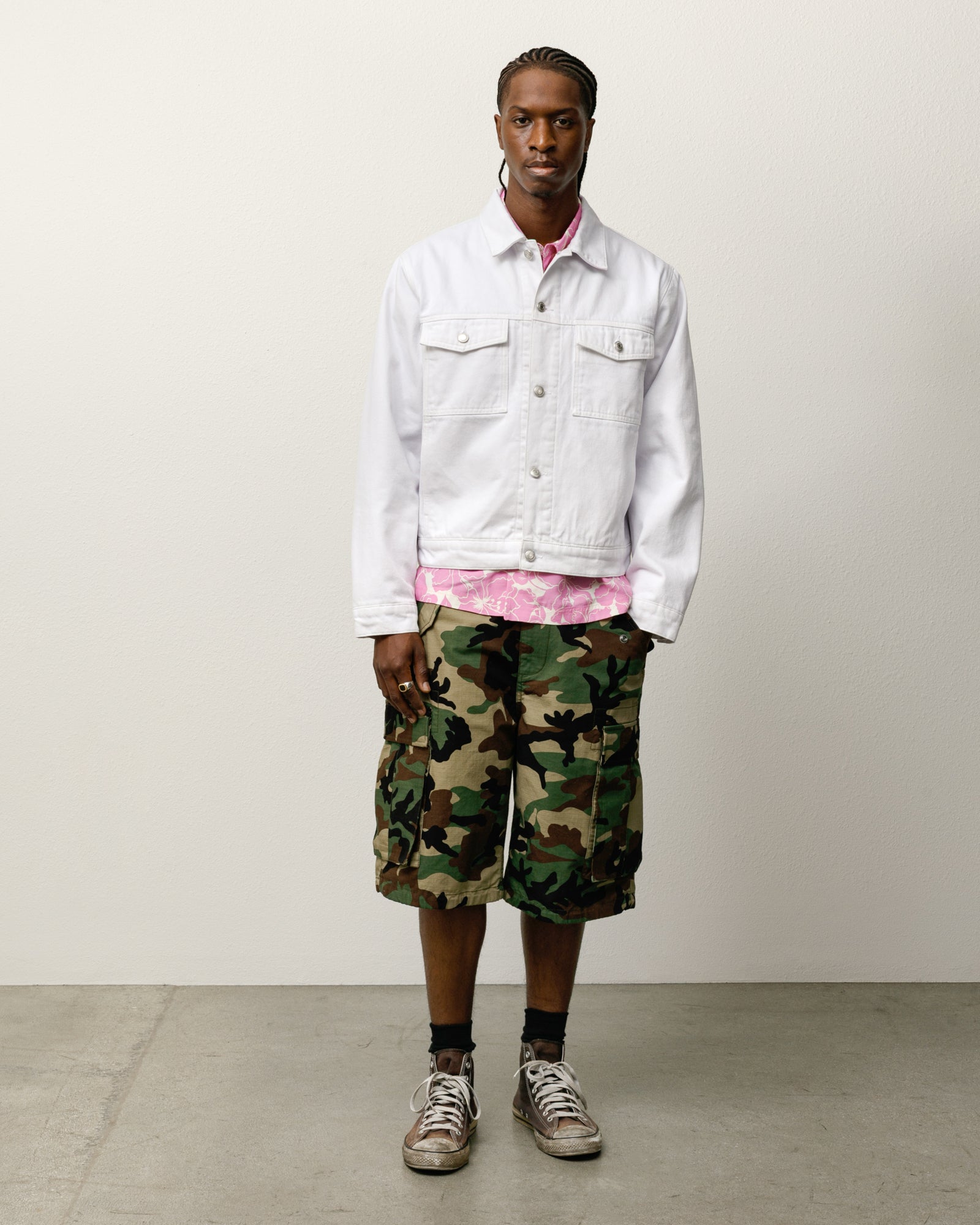 Lined Denim Trucker – White | Outerwear | Stüssy