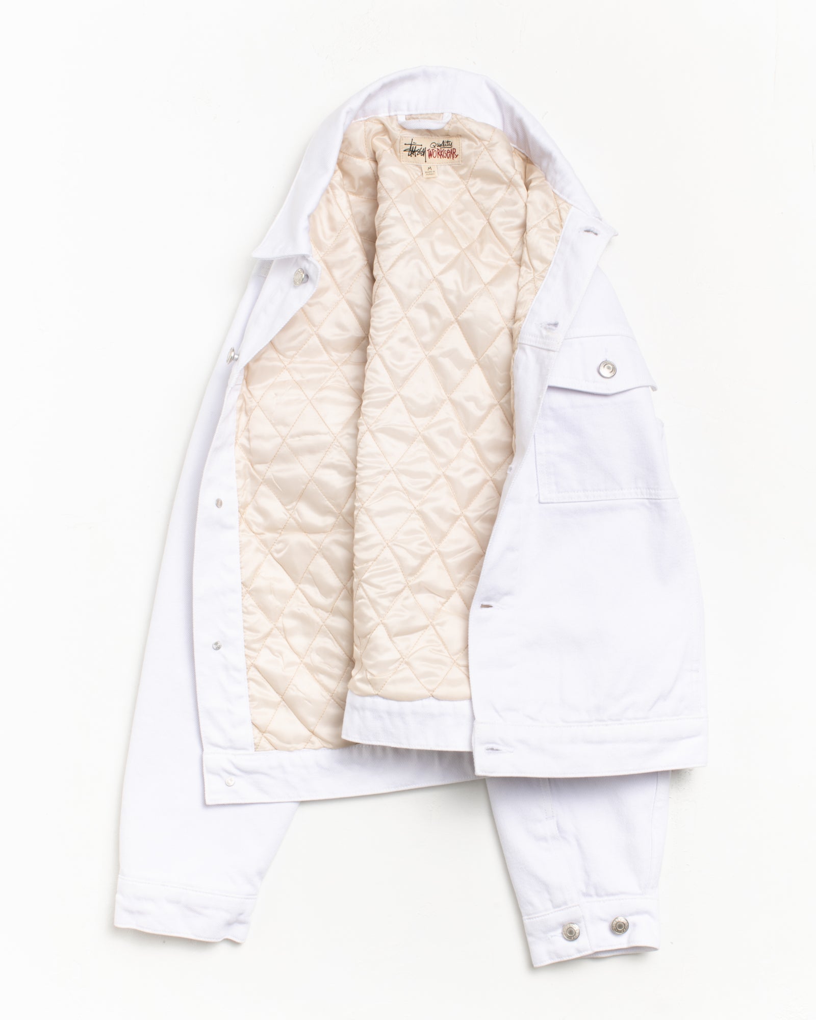 STUSSY デニムジャケット ホフホワイト レディース Lined Denim Trucker – White | Outerwear | Stüssy