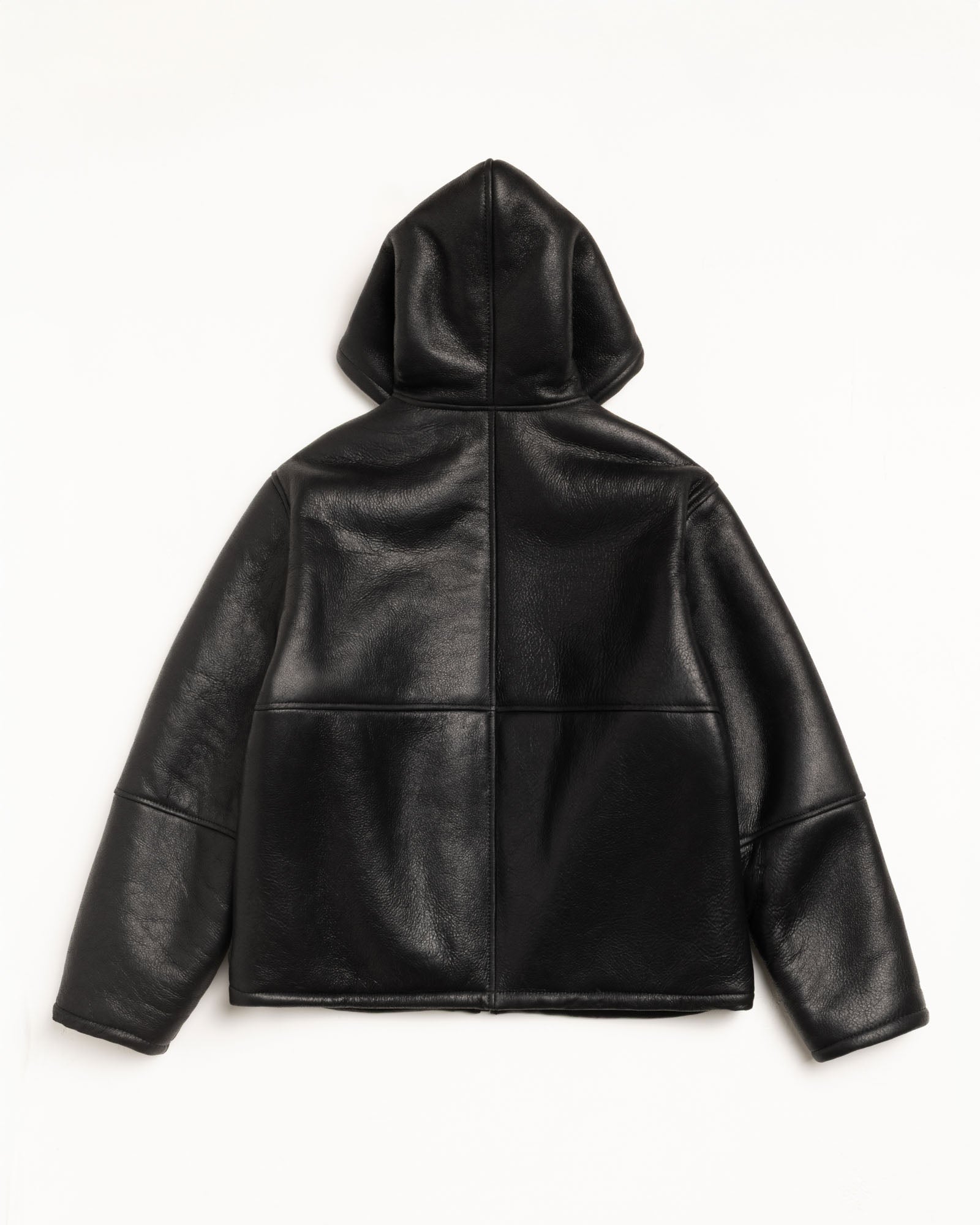 Shearling Hooded Jacket – Black | Outerwear | Stüssy