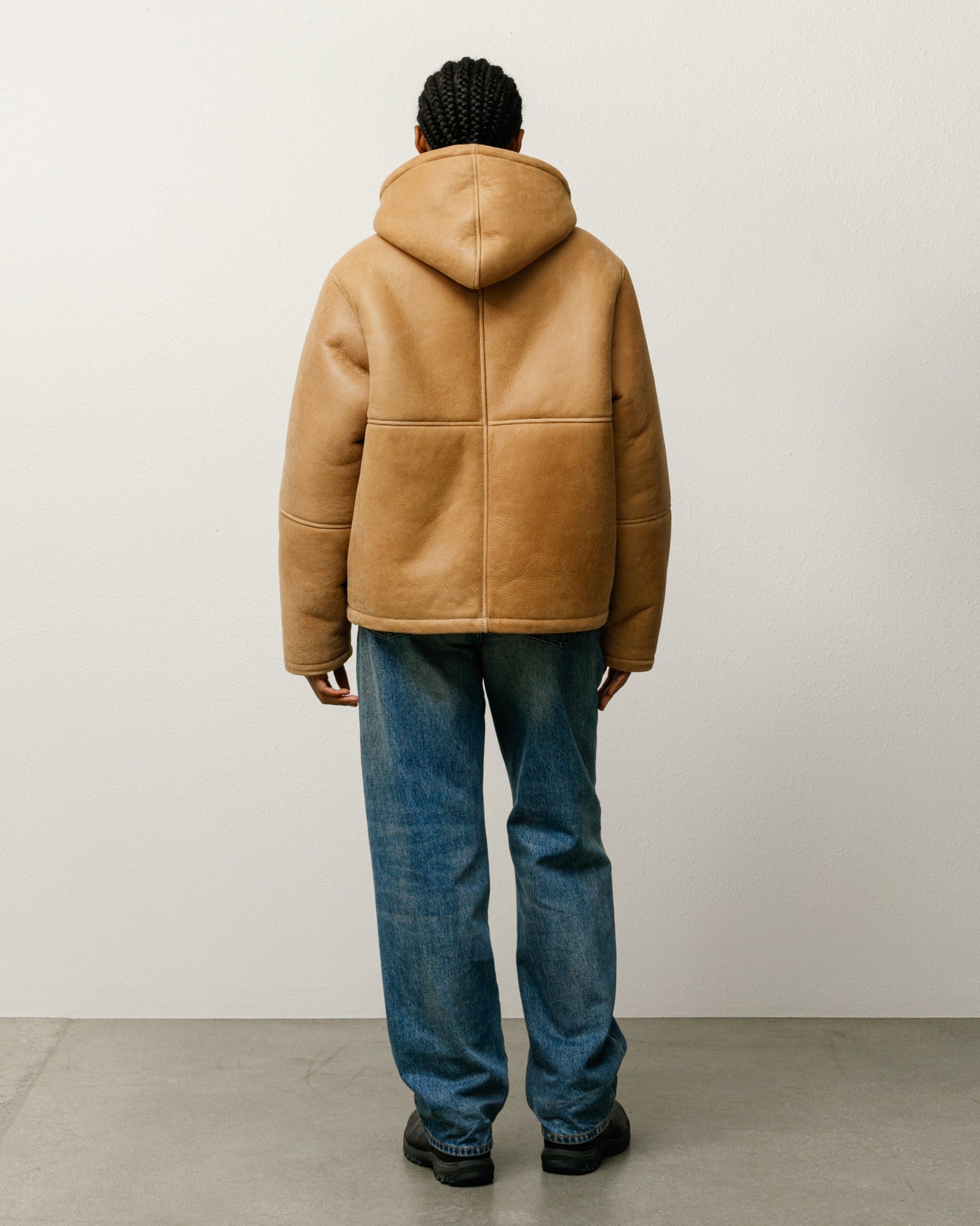Shearling Hooded Jacket – Tan | Outerwear | Stüssy