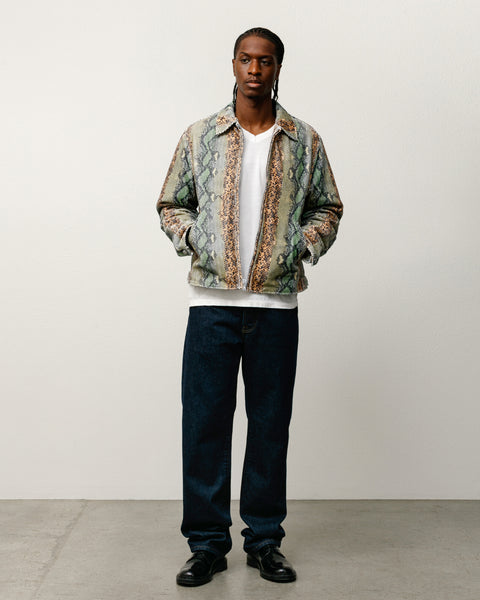 Garage Jacket Leather Mens Long Sleeve In Snake