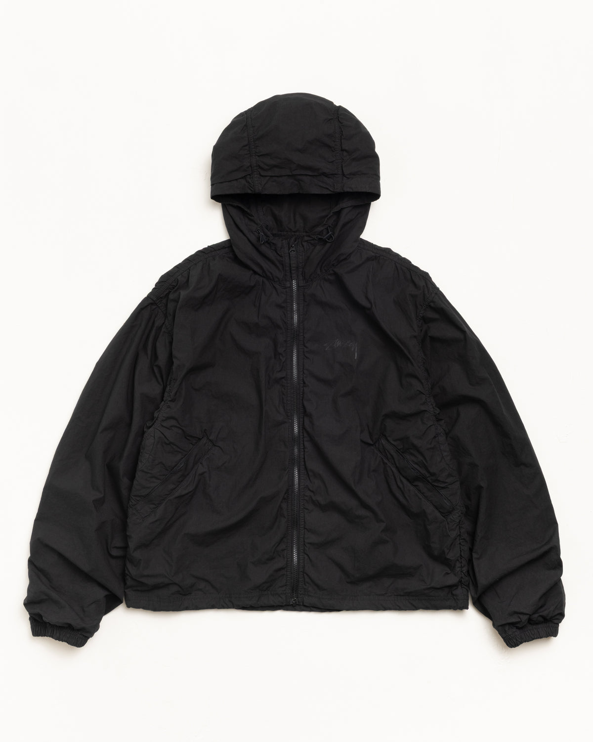 Double Cotton Hooded Jacket – Black | Outerwear | Stüssy