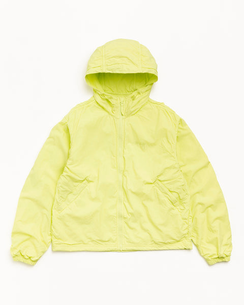 Double Cotton Hooded Jacket Mens Long Sleeve In Lime