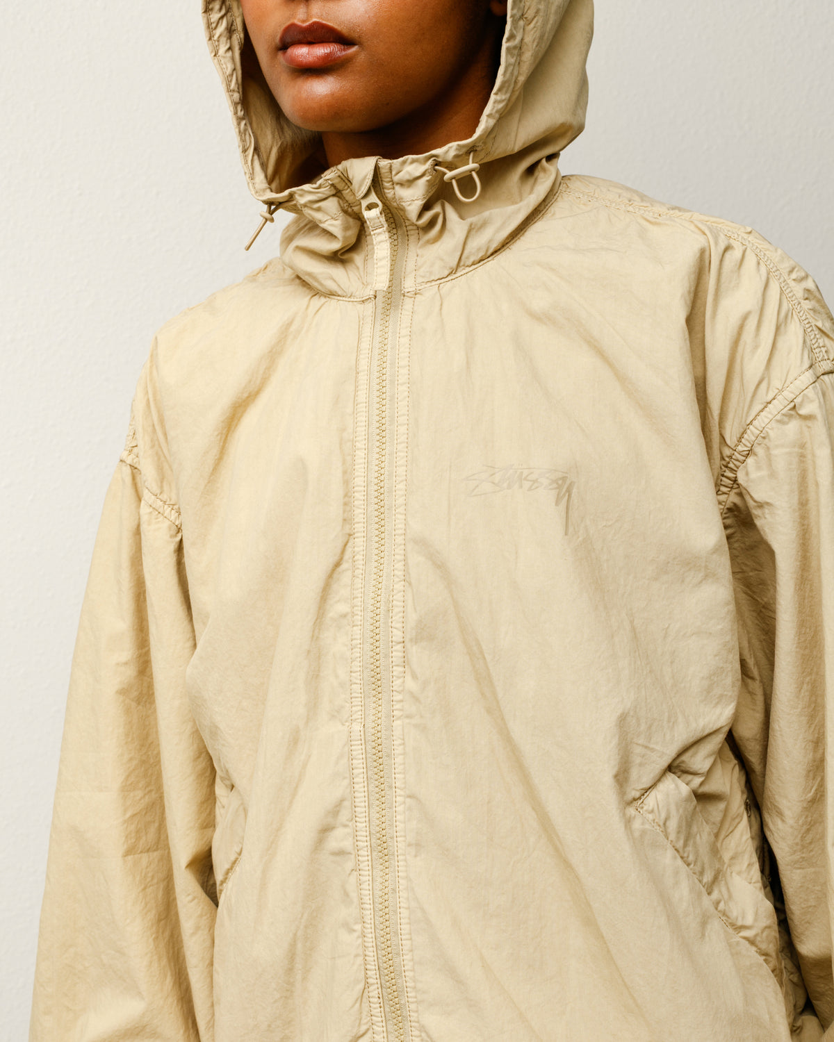 Double Cotton Hooded Jacket – Sand | Outerwear | Stüssy