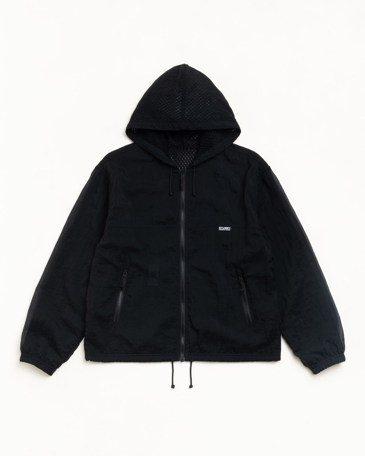 Layered Mesh Hooded Jacket – Black | Outerwear | Stüssy