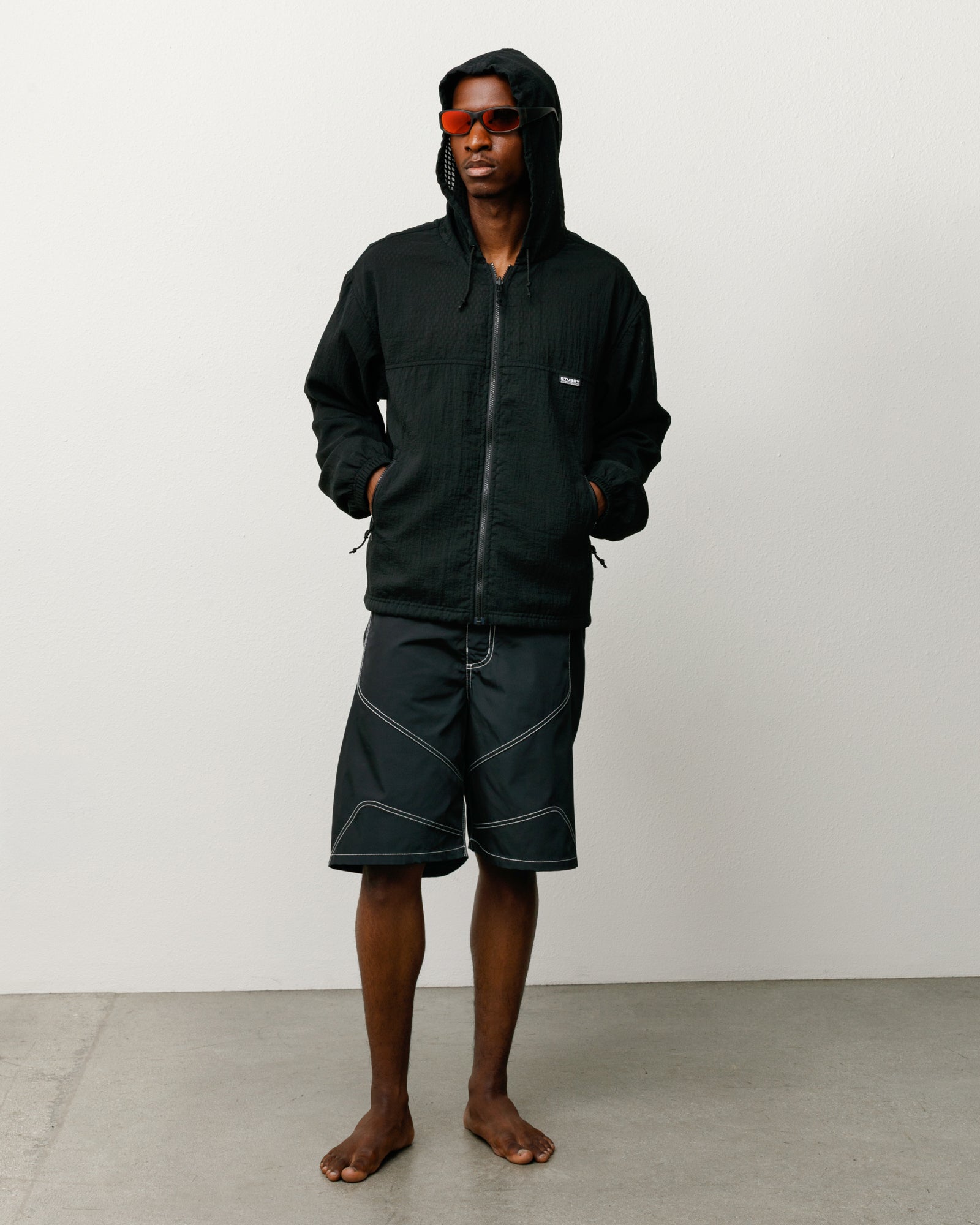 Layered Mesh Hooded Jacket – Black | Outerwear | Stüssy