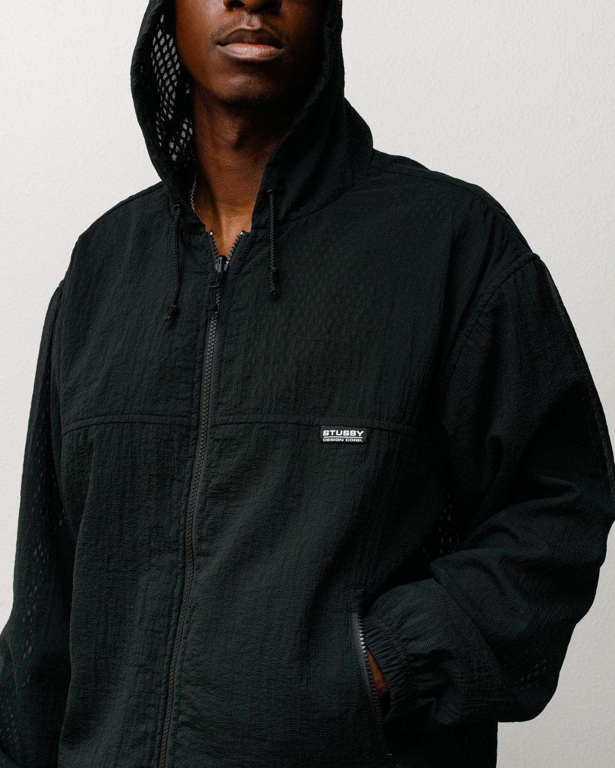 Layered Mesh Reversible Jacket – Black | Outerwear | Stüssy